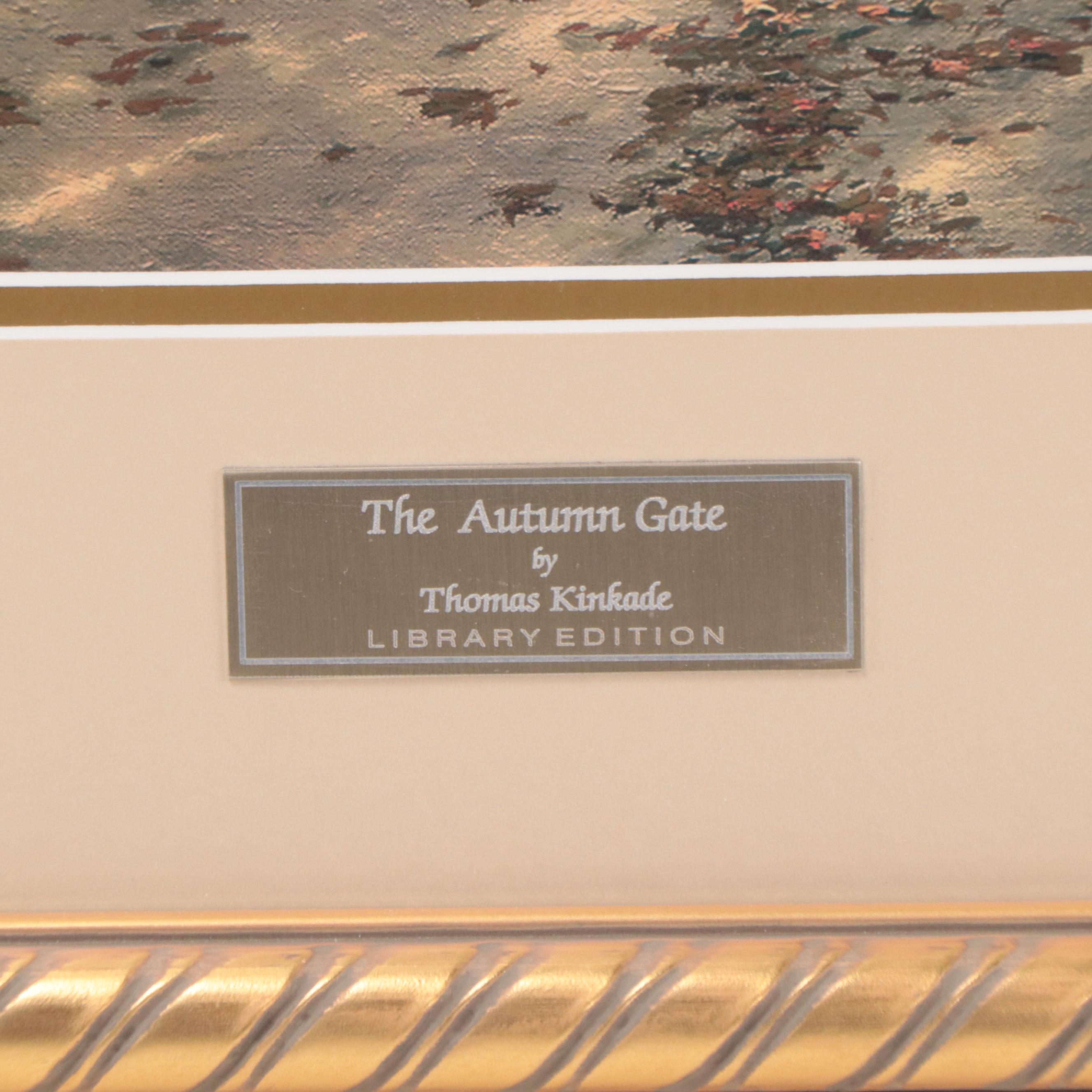 Offset Lithograph After Thomas Kinkade "The Autumn Gate"