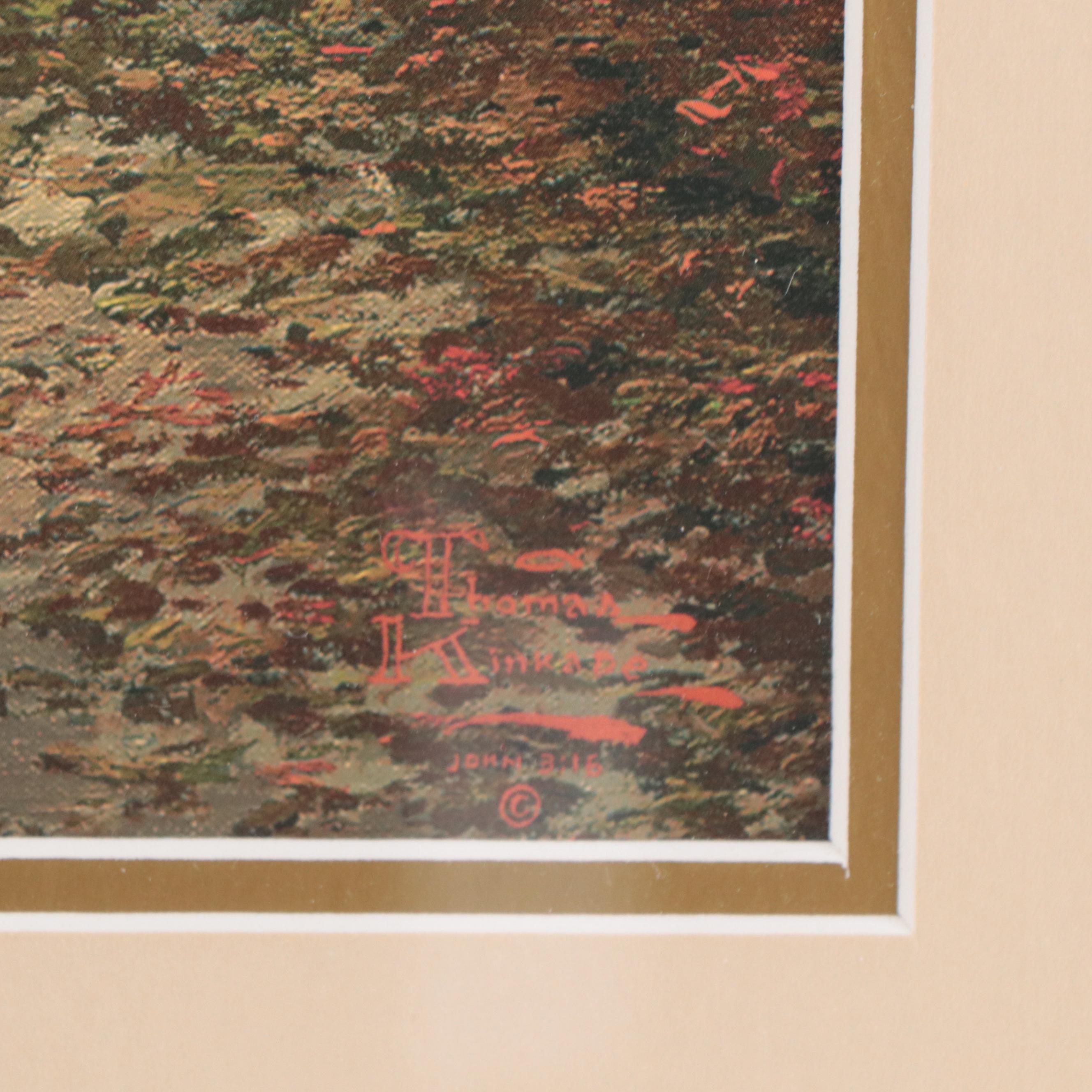 Offset Lithograph After Thomas Kinkade "The Autumn Gate"