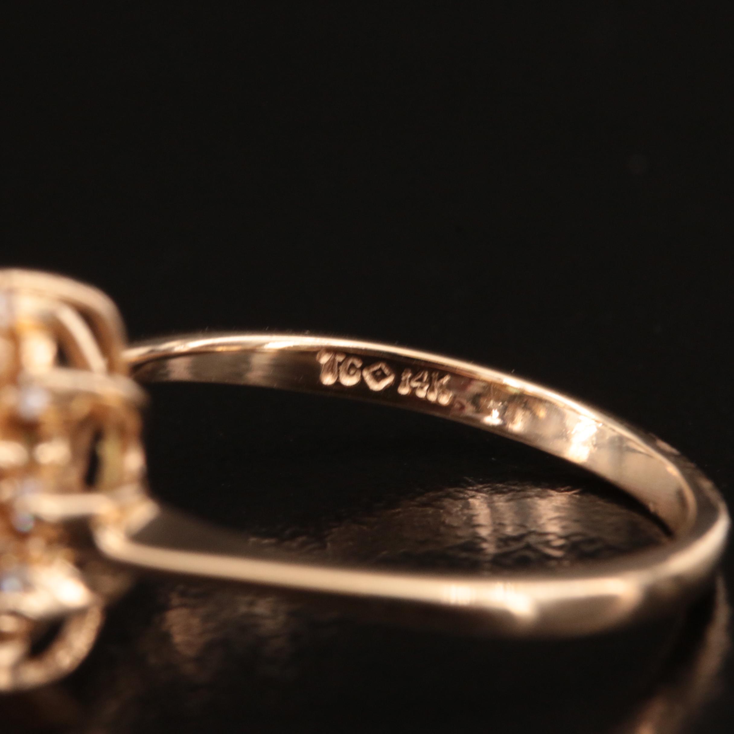 14K Emerald and Diamond Ring