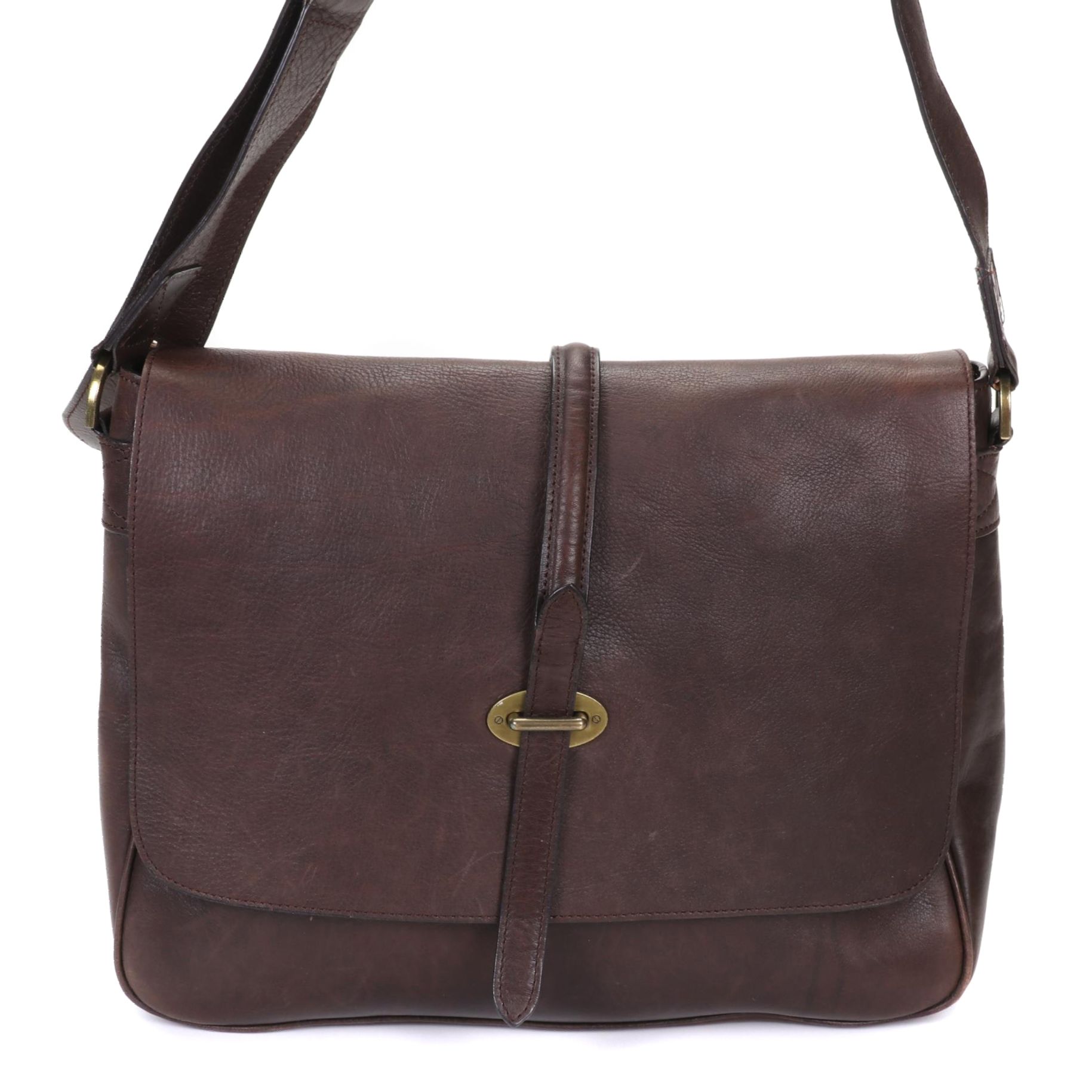 Mulberry Messenger Bag in Brown Grained Leather