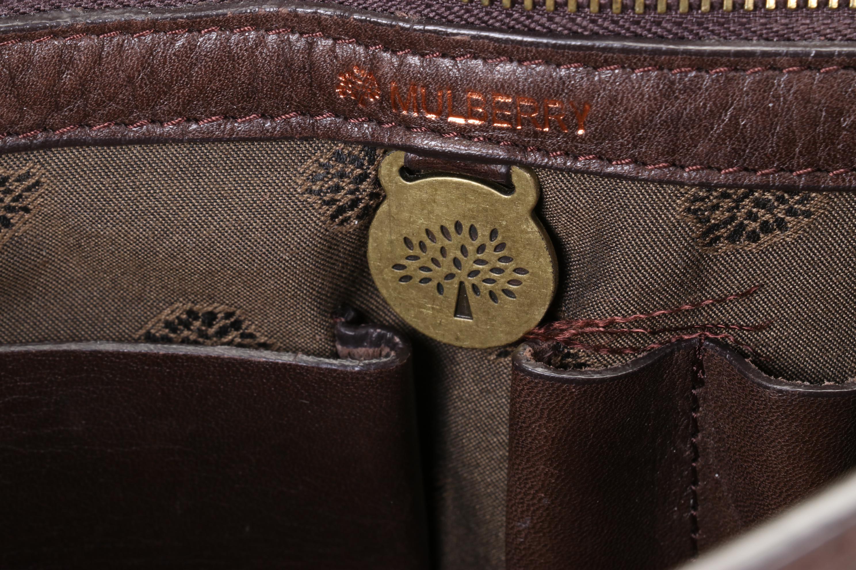 Mulberry Messenger Bag in Brown Grained Leather