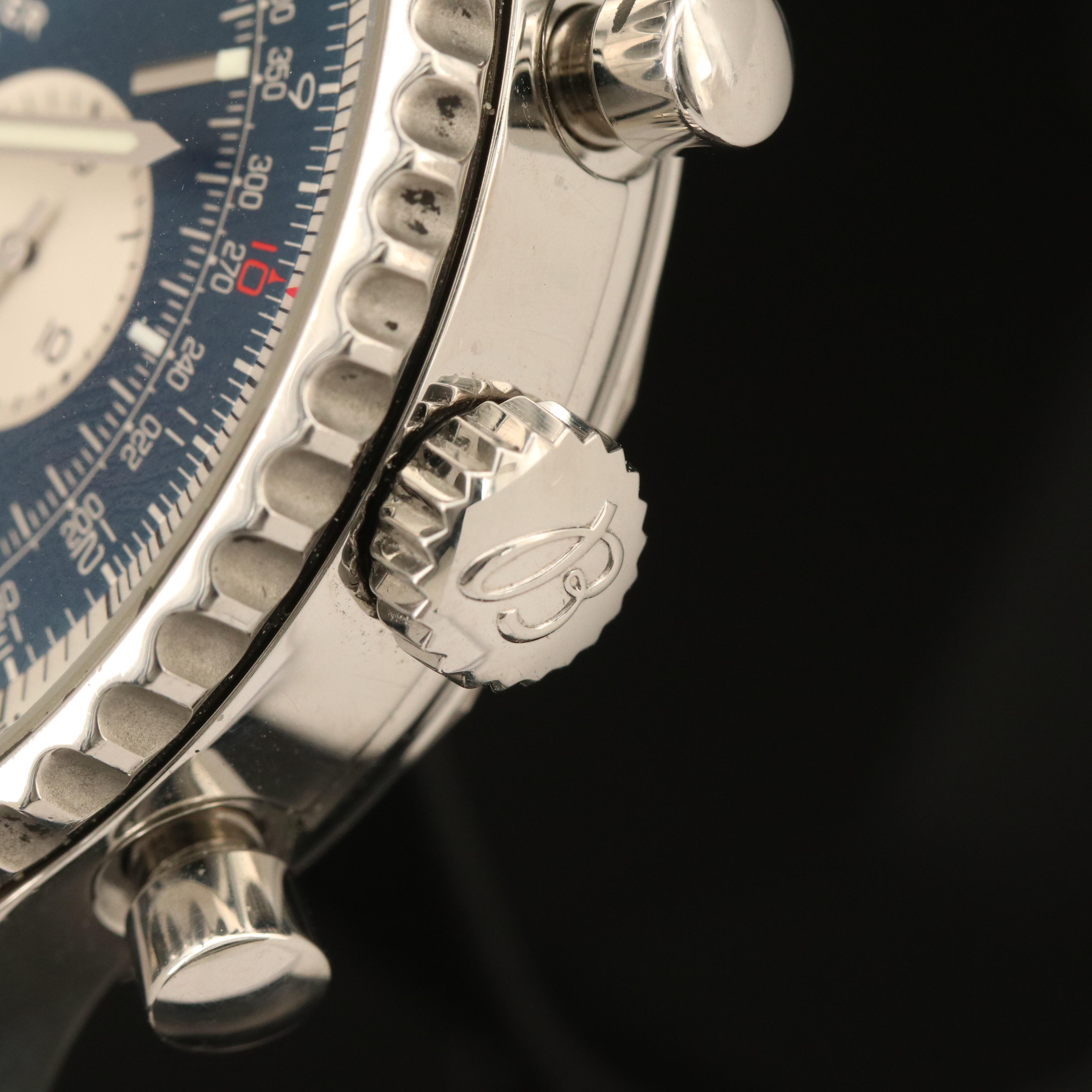 Breitling Navitimer B01 46mm Chronograph Blue Dial Steel Watch