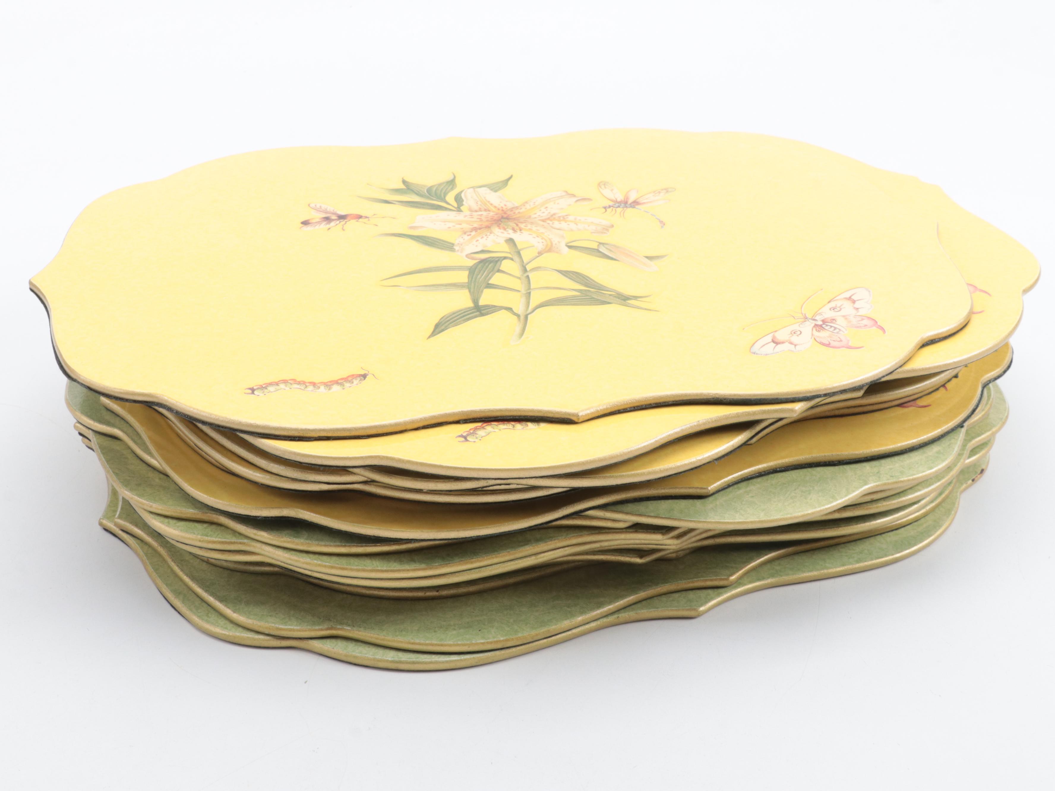 Carolyn Sheffield Botanical Placemats with Italian Ceramic Tureen and Ladle