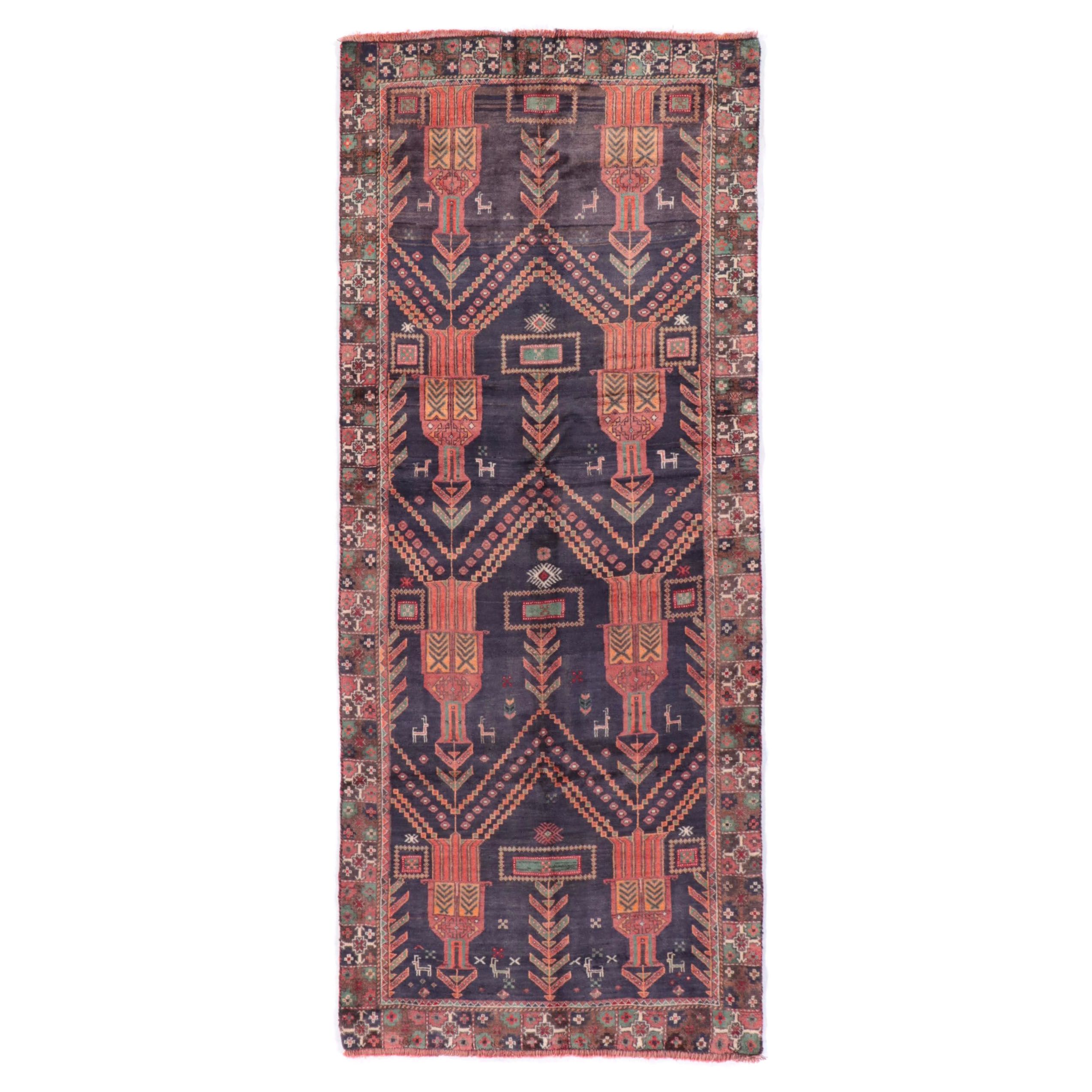 3'6 x 8'4 Hand-Knotted Persian Village Long Rug