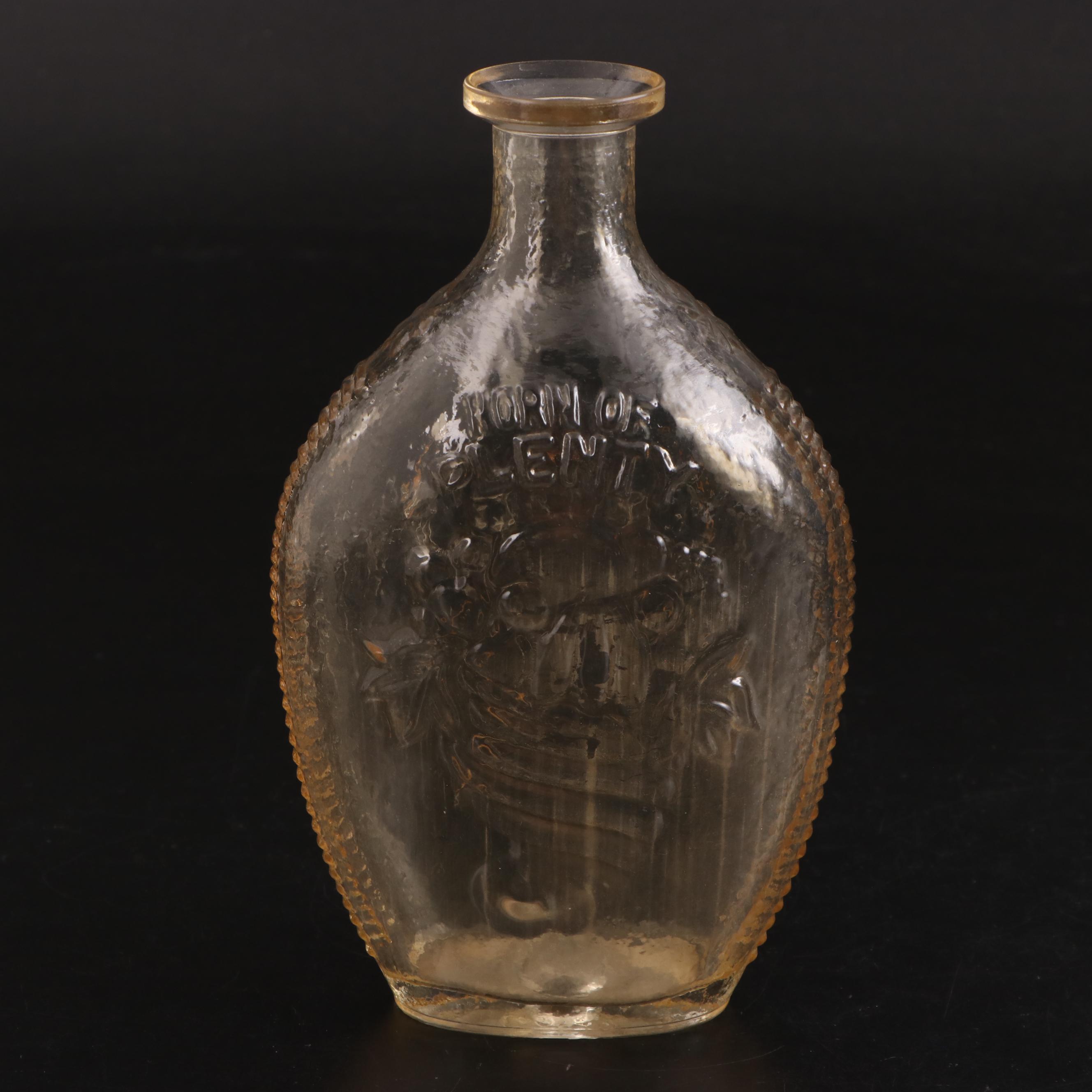 Horn of Plenty Glass Decanter, Mid-20th Century