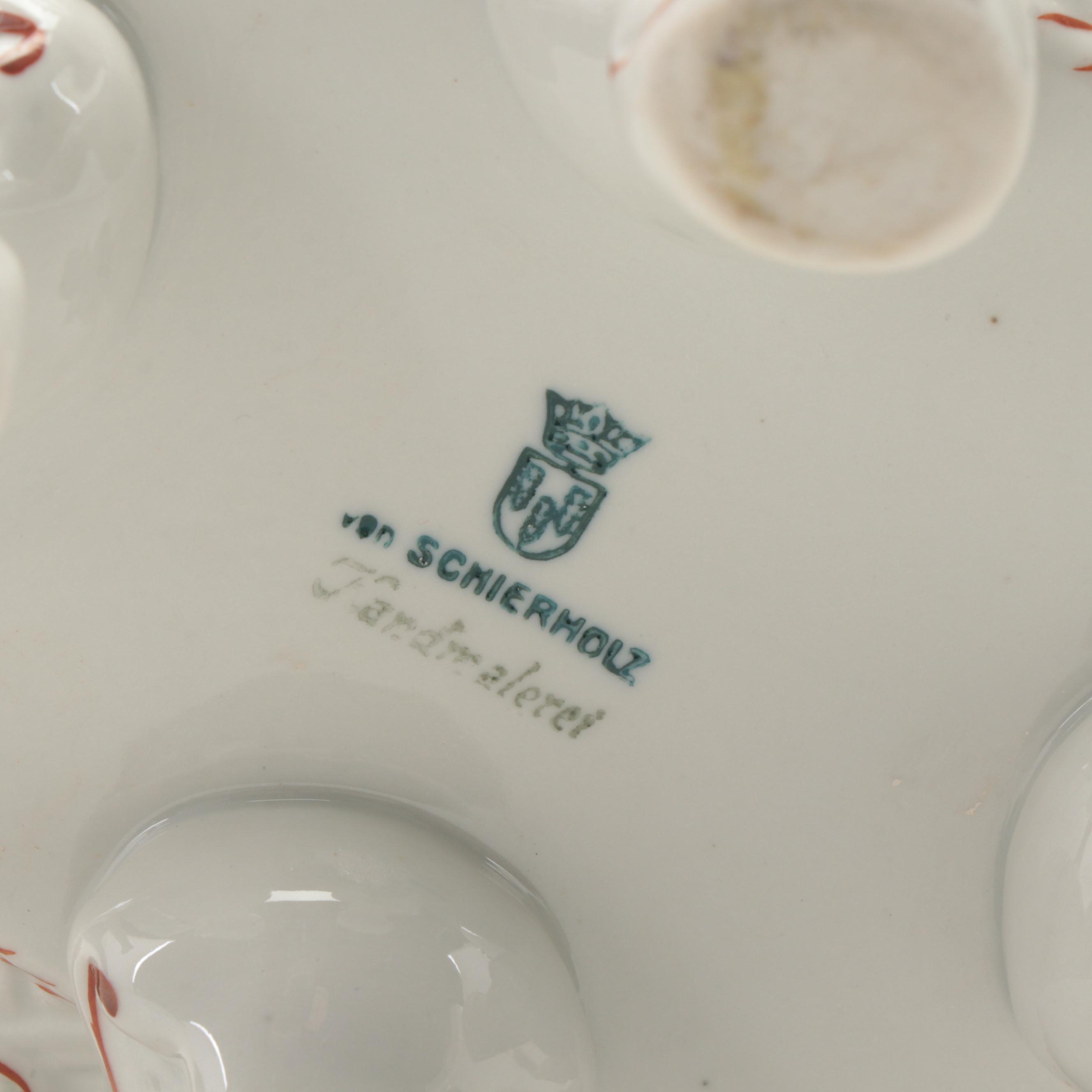 Von Schierholz German Porcelain Centerpiece Bowl with Putti, 1907–1927