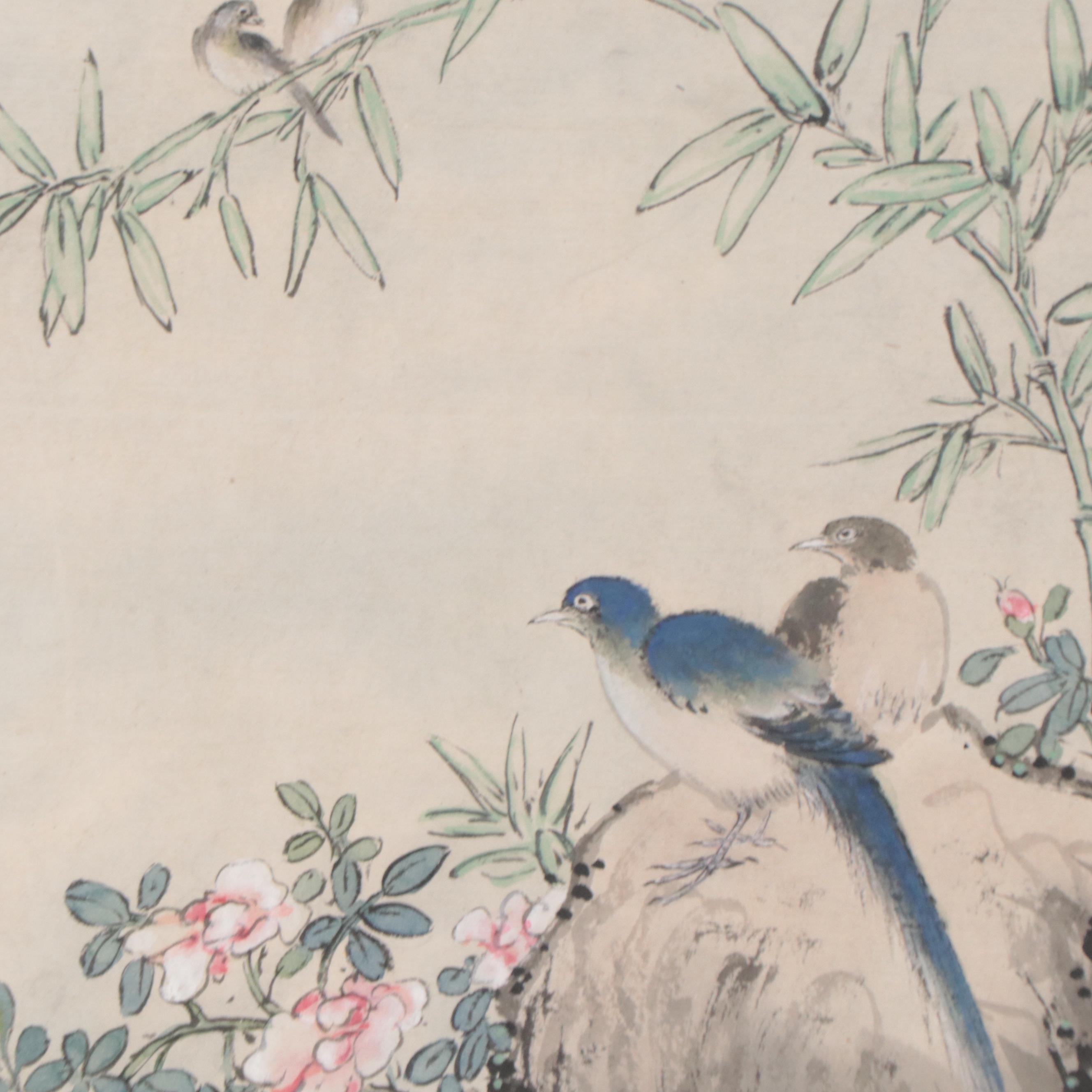 Set of Chinese Watercolor Paintings of Landscapes and Figurative Scenes