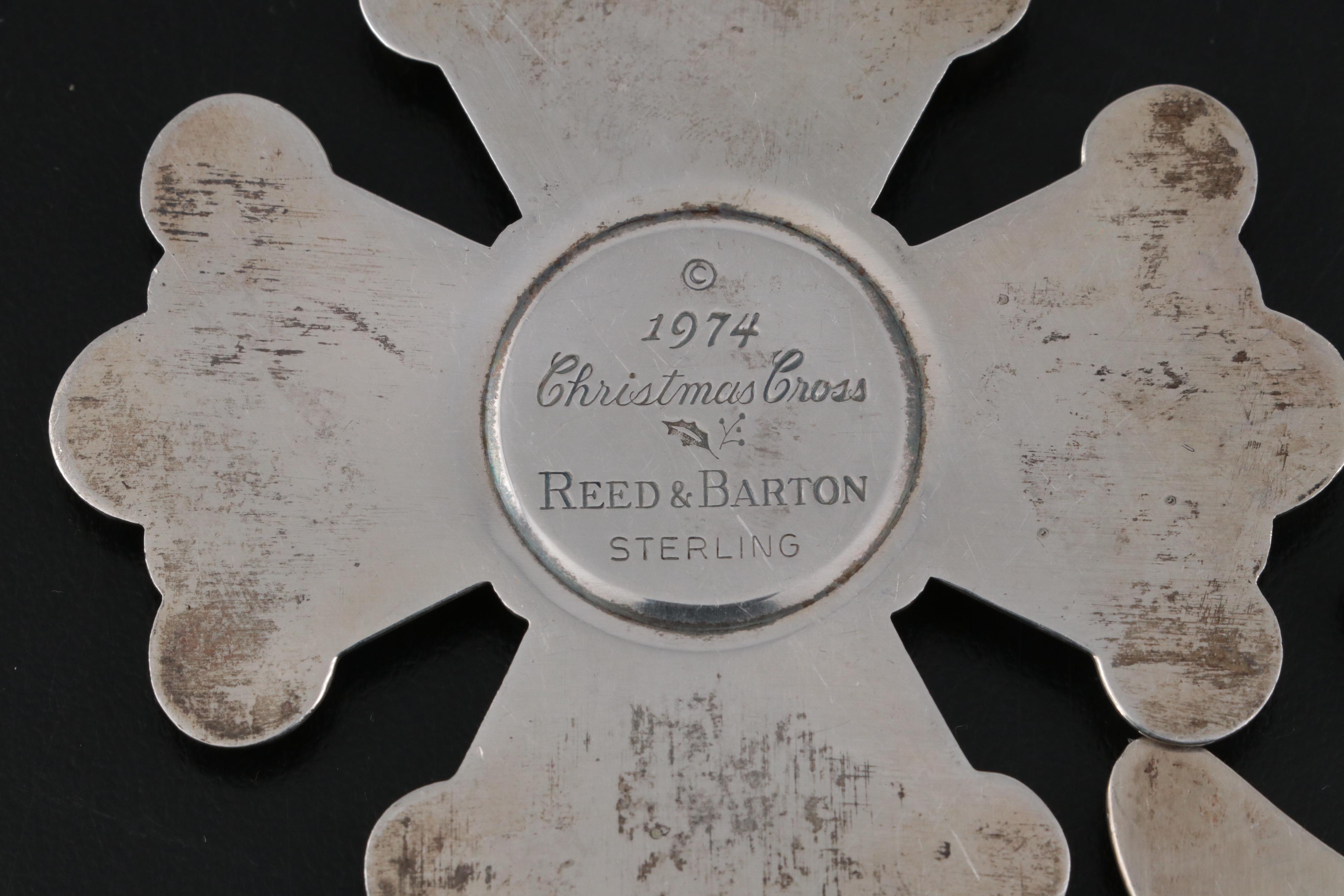 Reed & Barton "Christmas Cross" Sterling Silver Ornaments