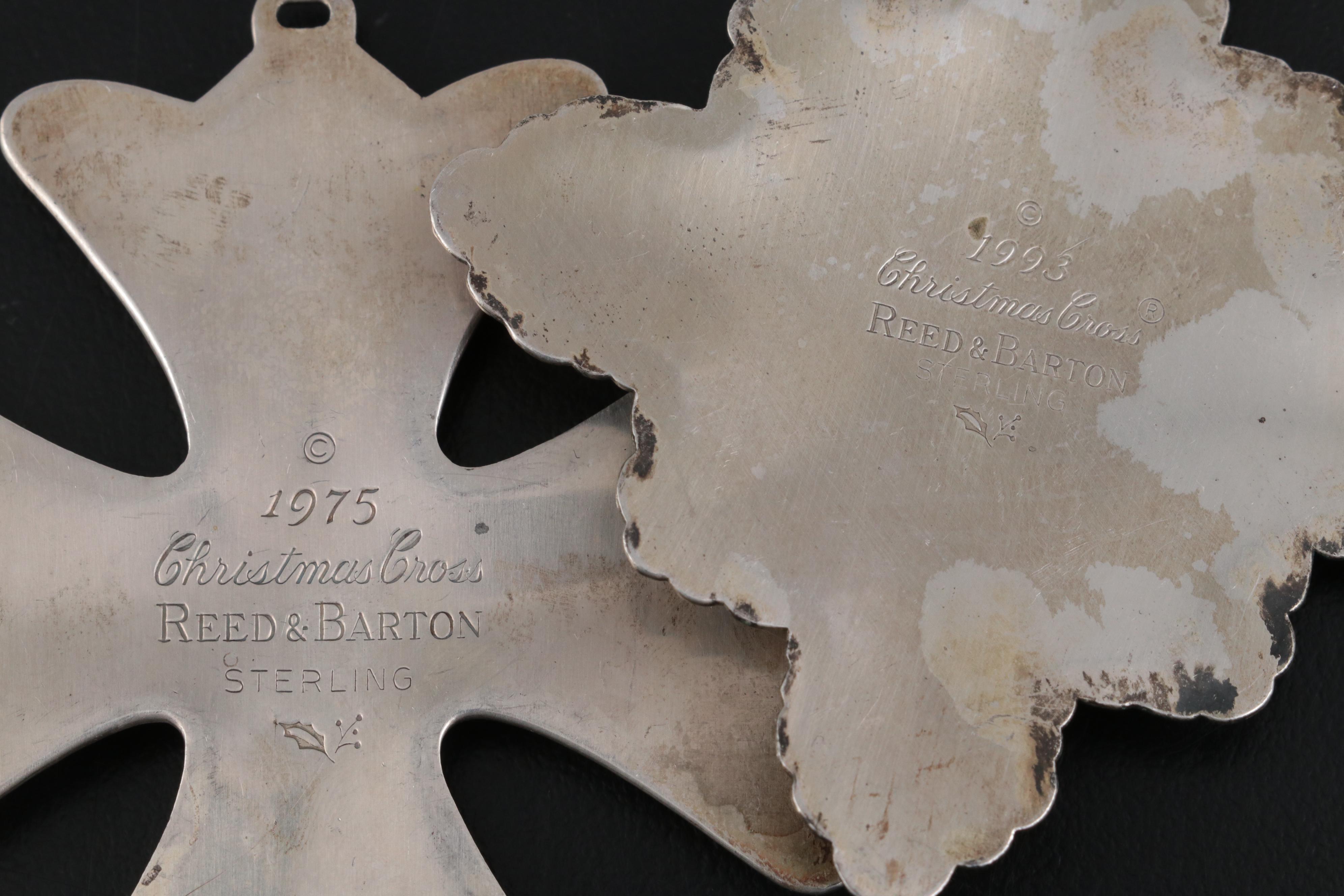 Reed & Barton "Christmas Cross" Sterling Silver Ornaments