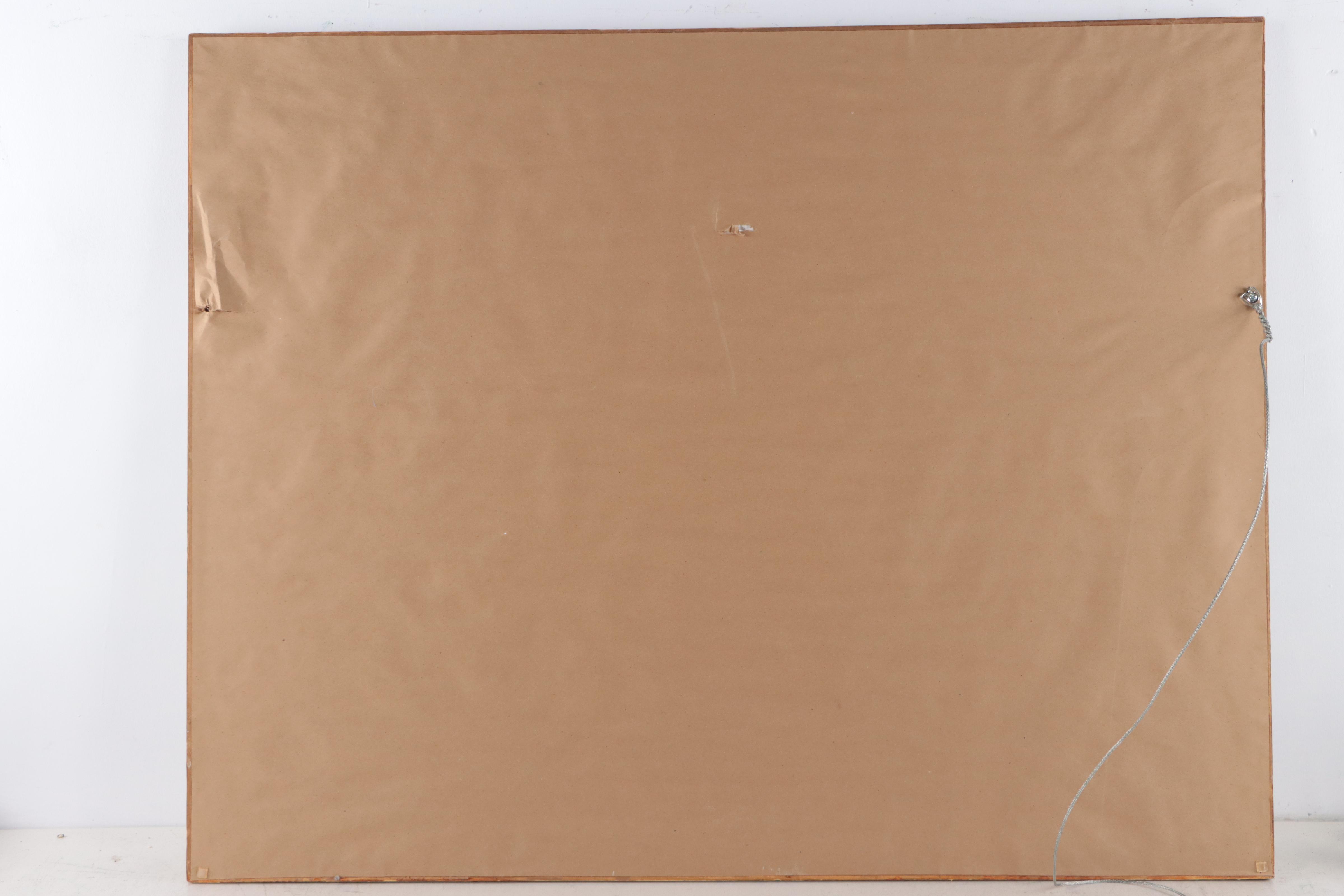 Offset Lithograph After J. Antonius of Neighborhood Street Scene