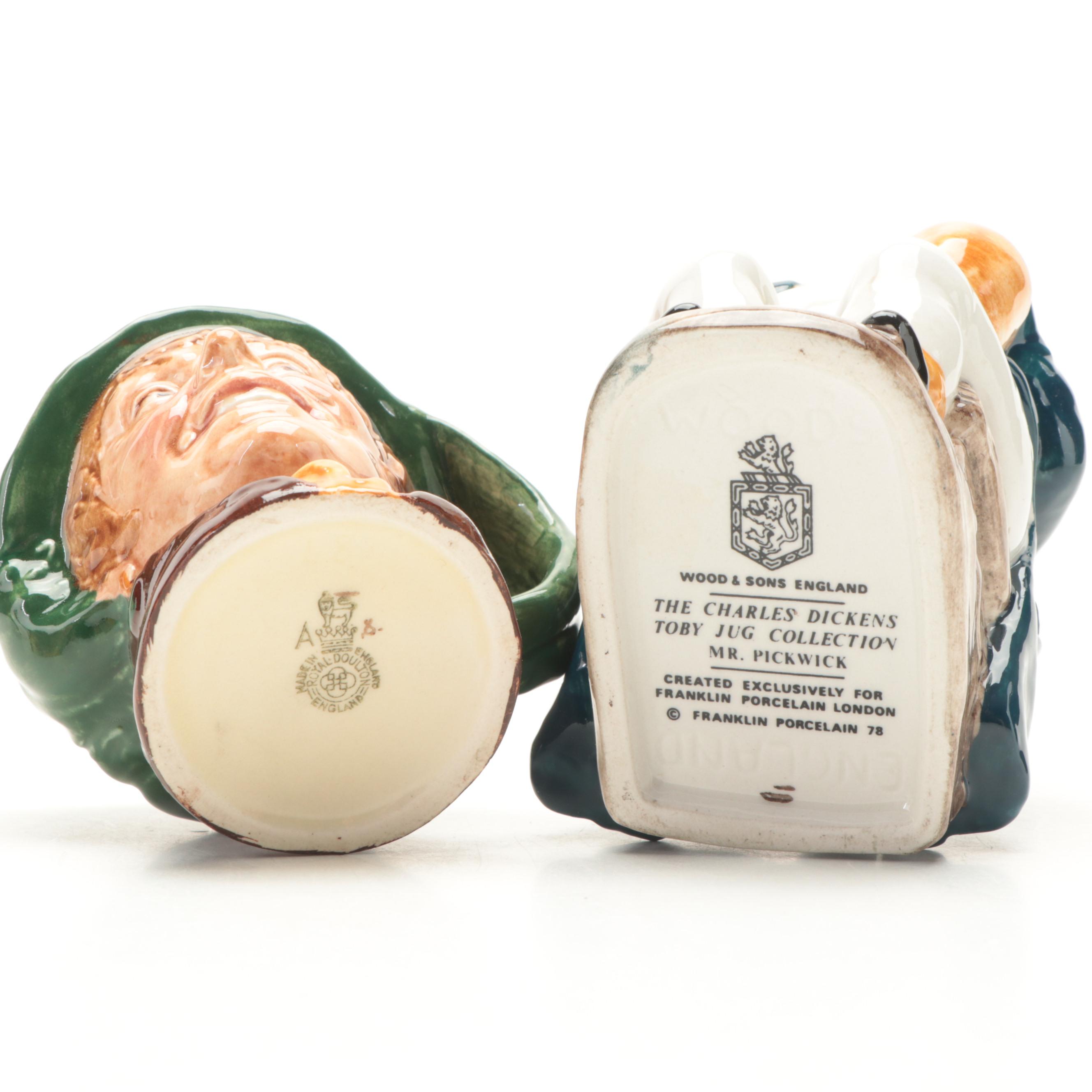 Royal Doulton, Wood & Sons and Thorley Ceramic, Bone China Toby Cups with Teapot