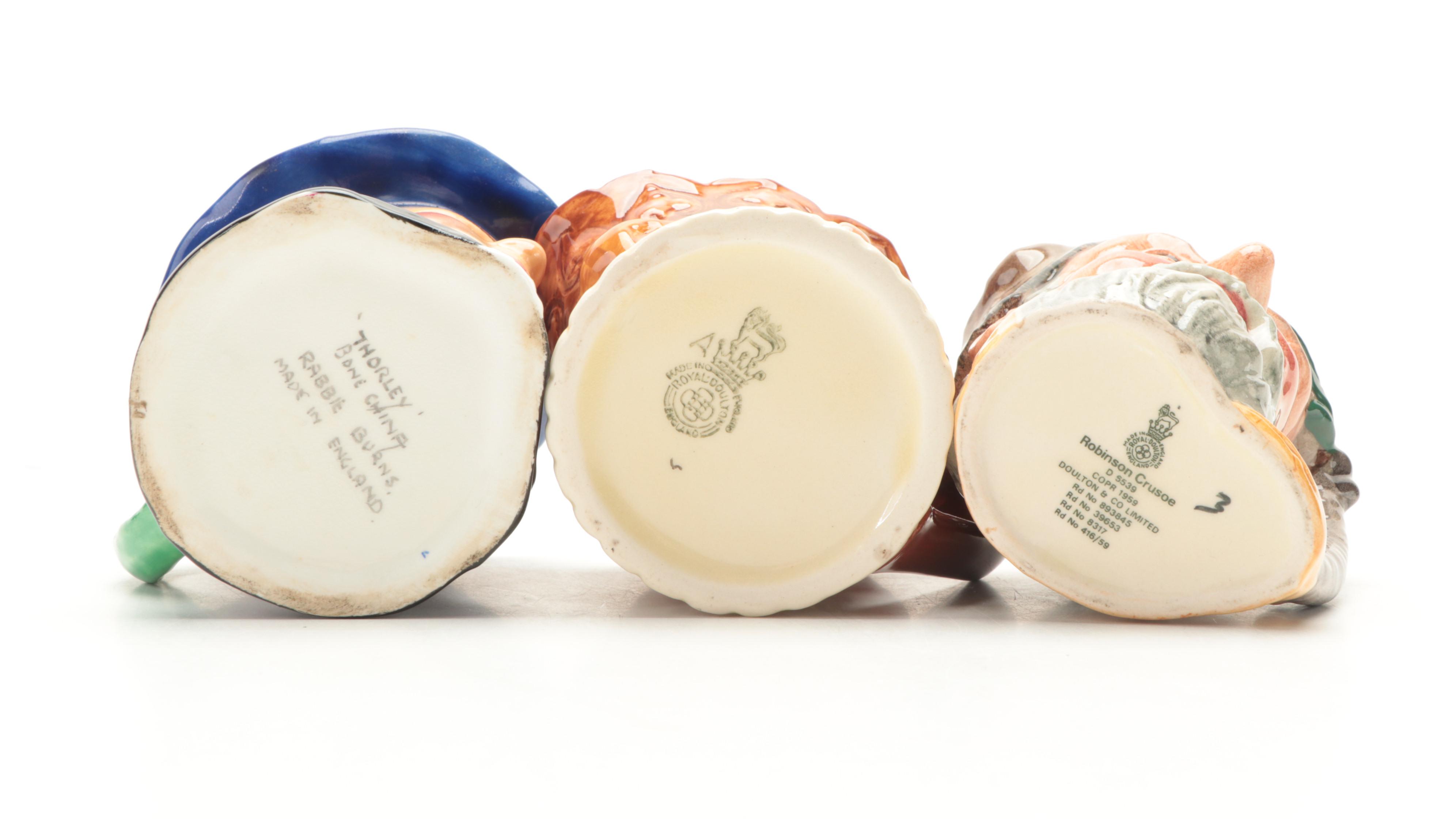 Royal Doulton, Wood & Sons and Thorley Ceramic, Bone China Toby Cups with Teapot