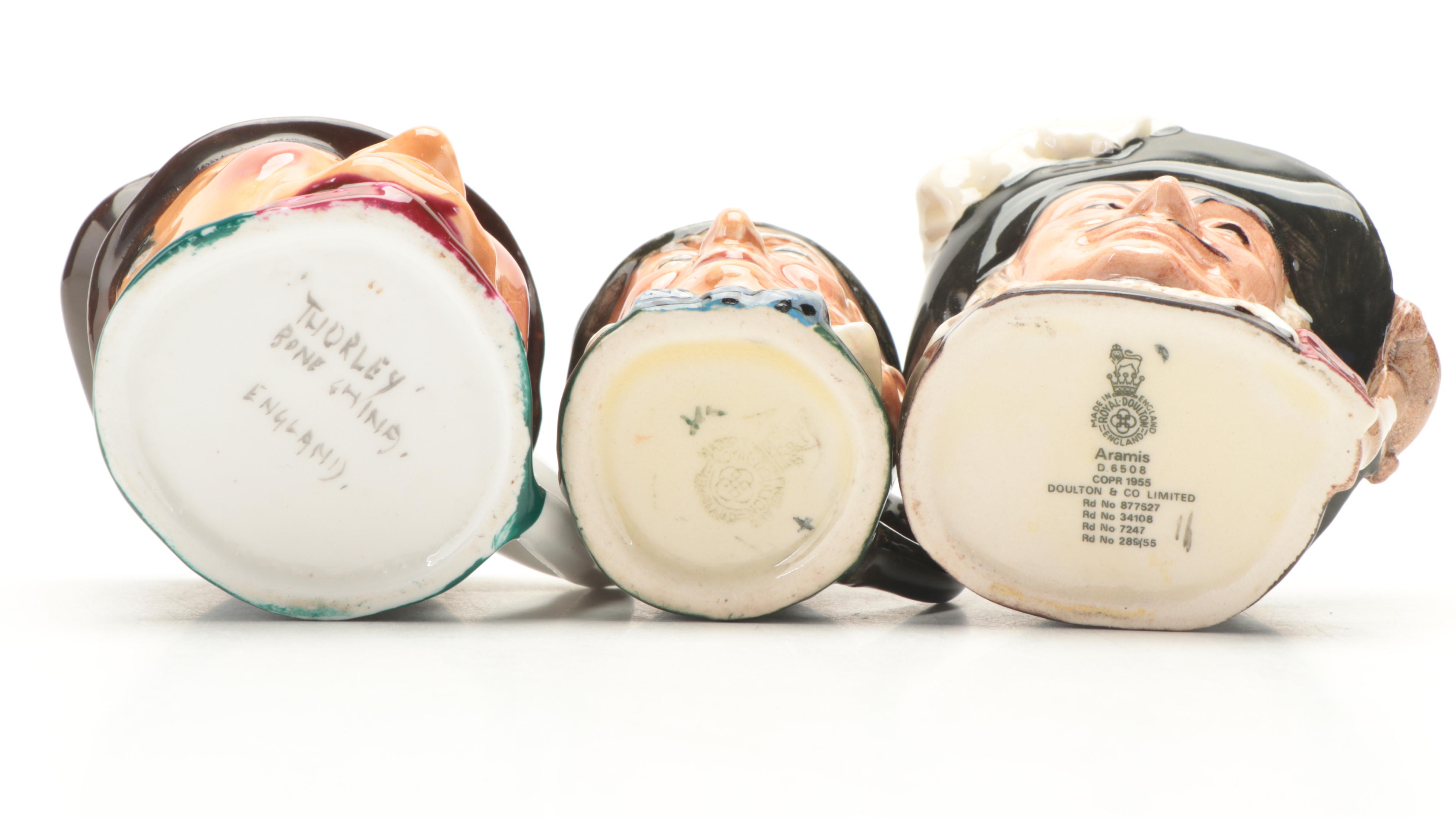 Royal Doulton, Wood & Sons and Thorley Ceramic, Bone China Toby Cups with Teapot