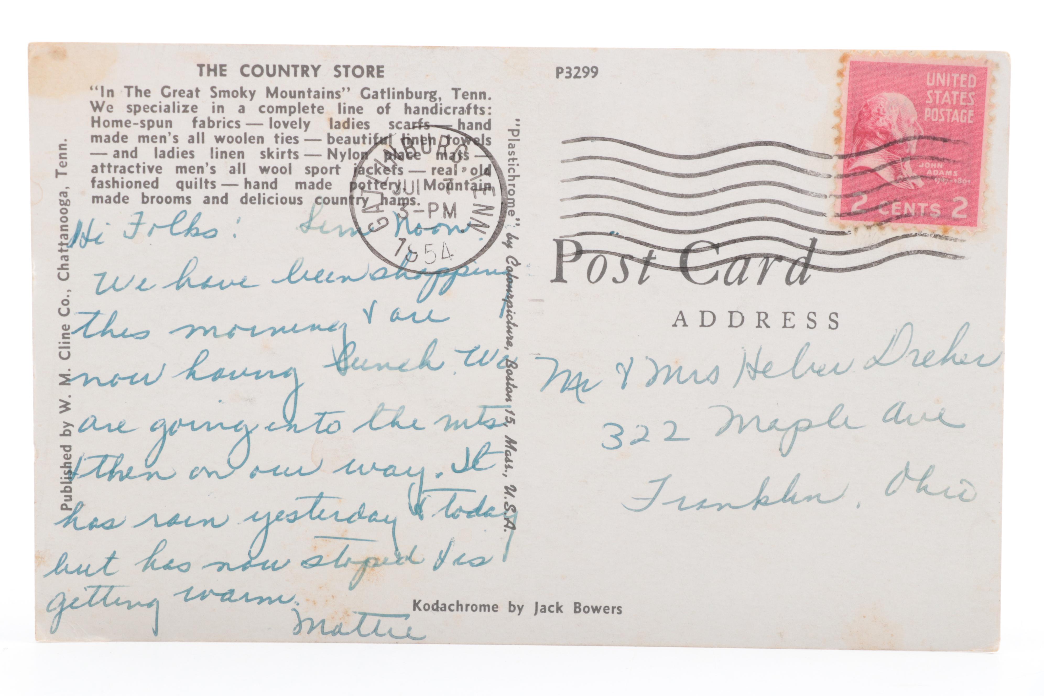 Alaska, Kentucky, Oklahoma, Texas, Vermont, and Other Souvenir Postcards