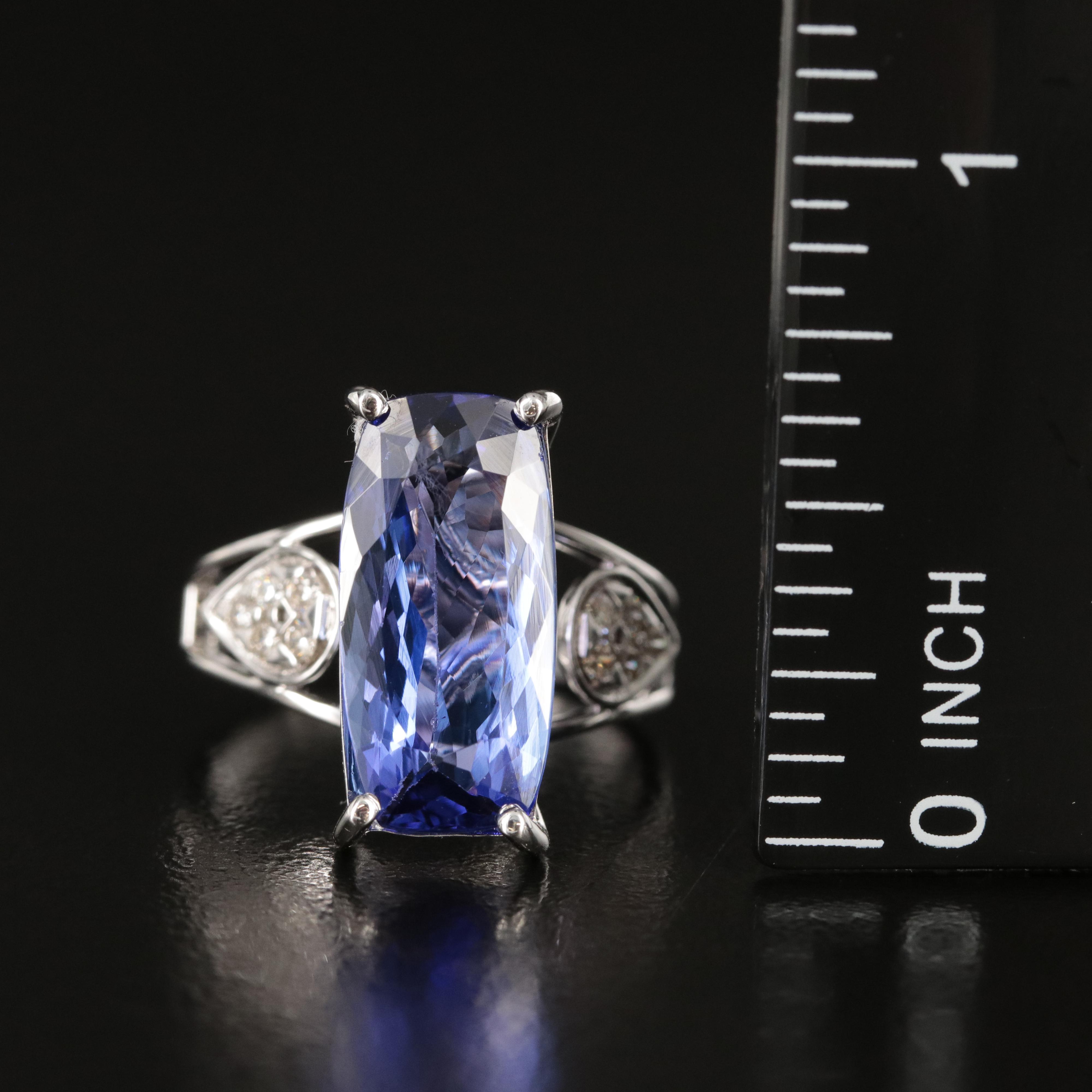 14K 5.62 CT Tanzanite and Diamond Ring