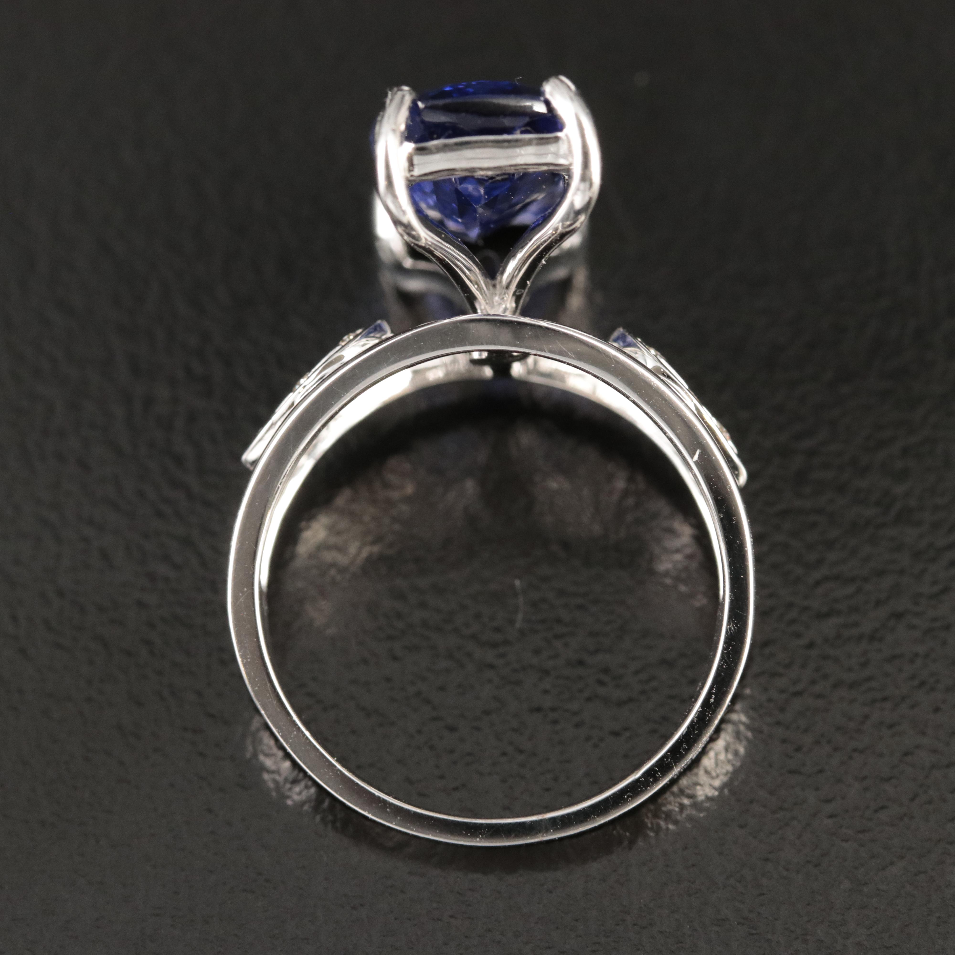 14K 5.62 CT Tanzanite and Diamond Ring