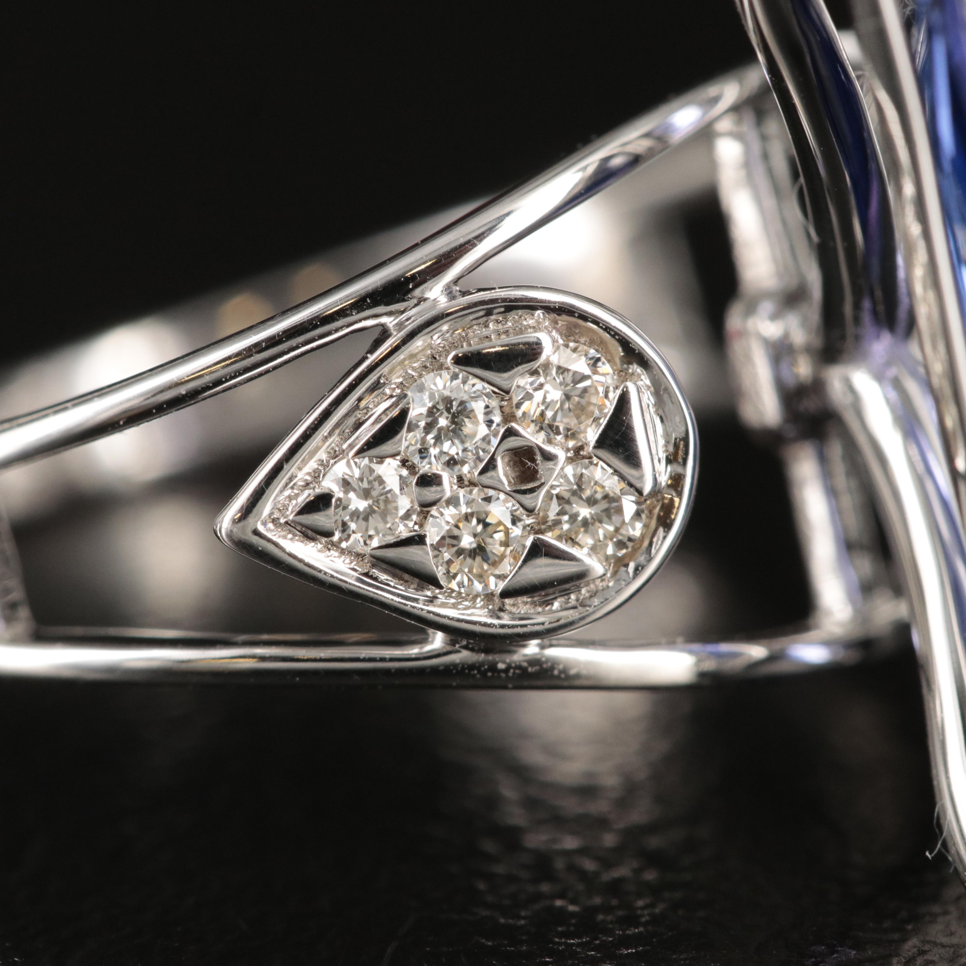 14K 5.62 CT Tanzanite and Diamond Ring