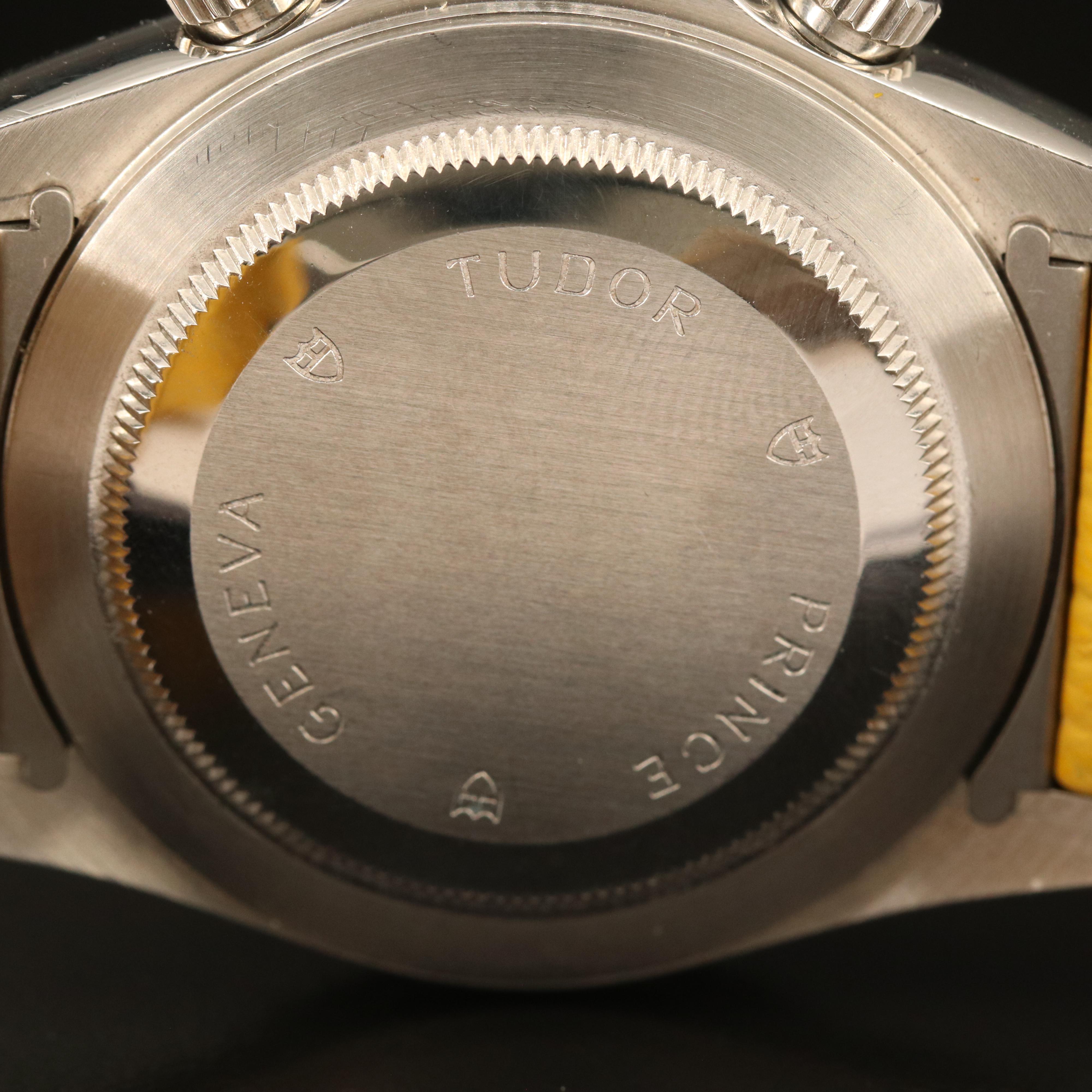 Tudor Tiger Prince Chronograph Date Yellow Dial Steel Automatic Watch