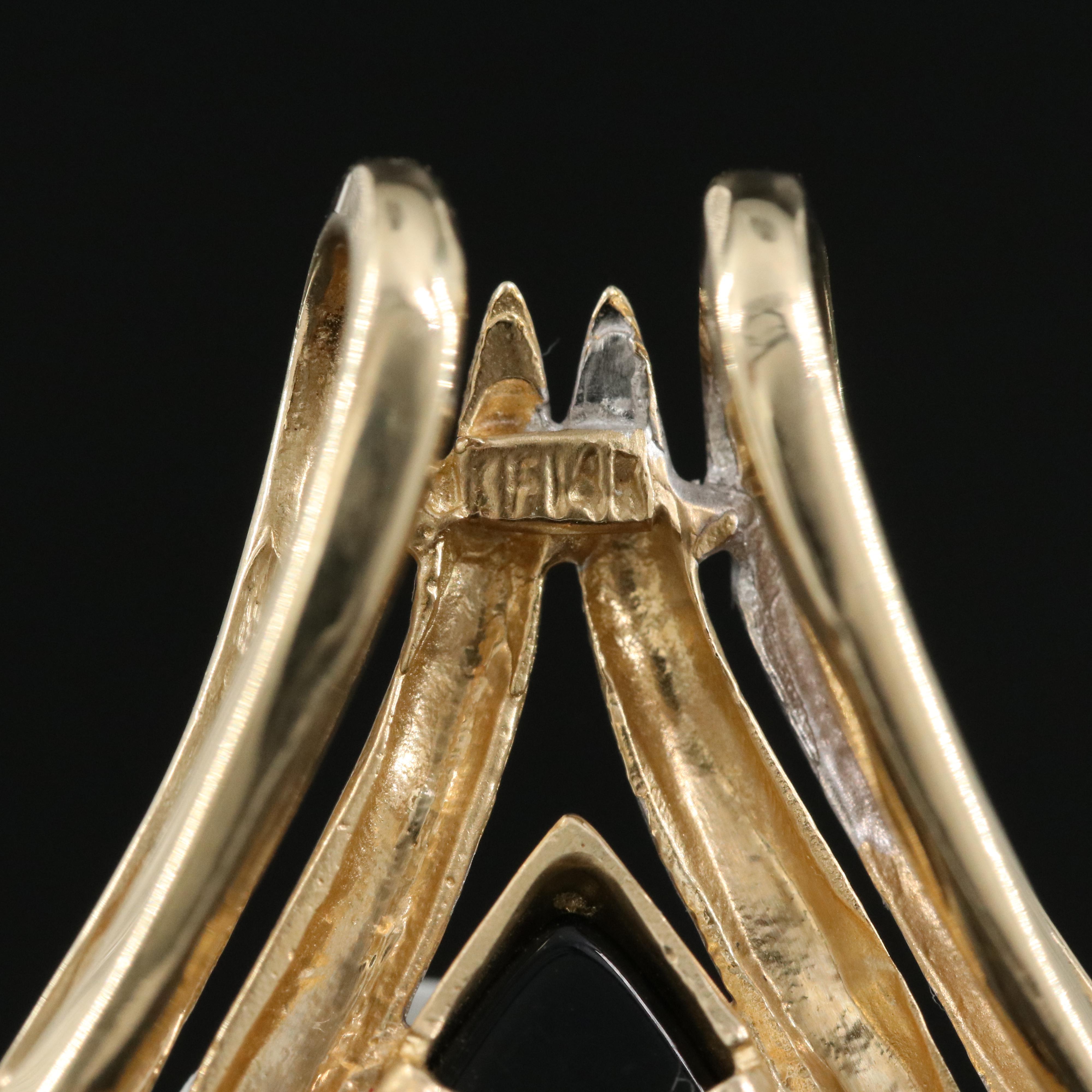 14K Black Onyx Pendant