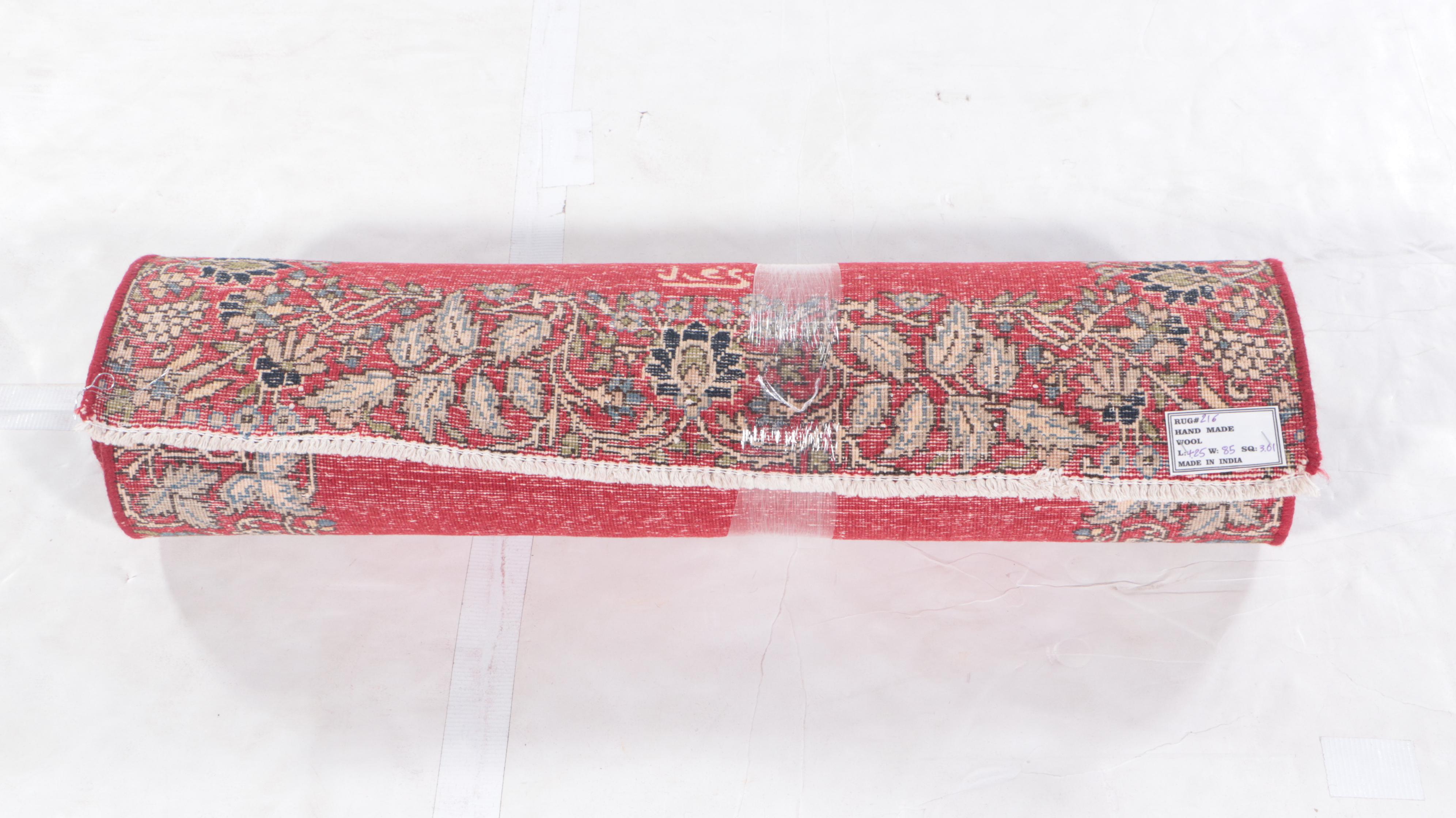 2'11 x 14'1 Hand-Knotted Indo-Persian Signed Tabriz Carpet Runner