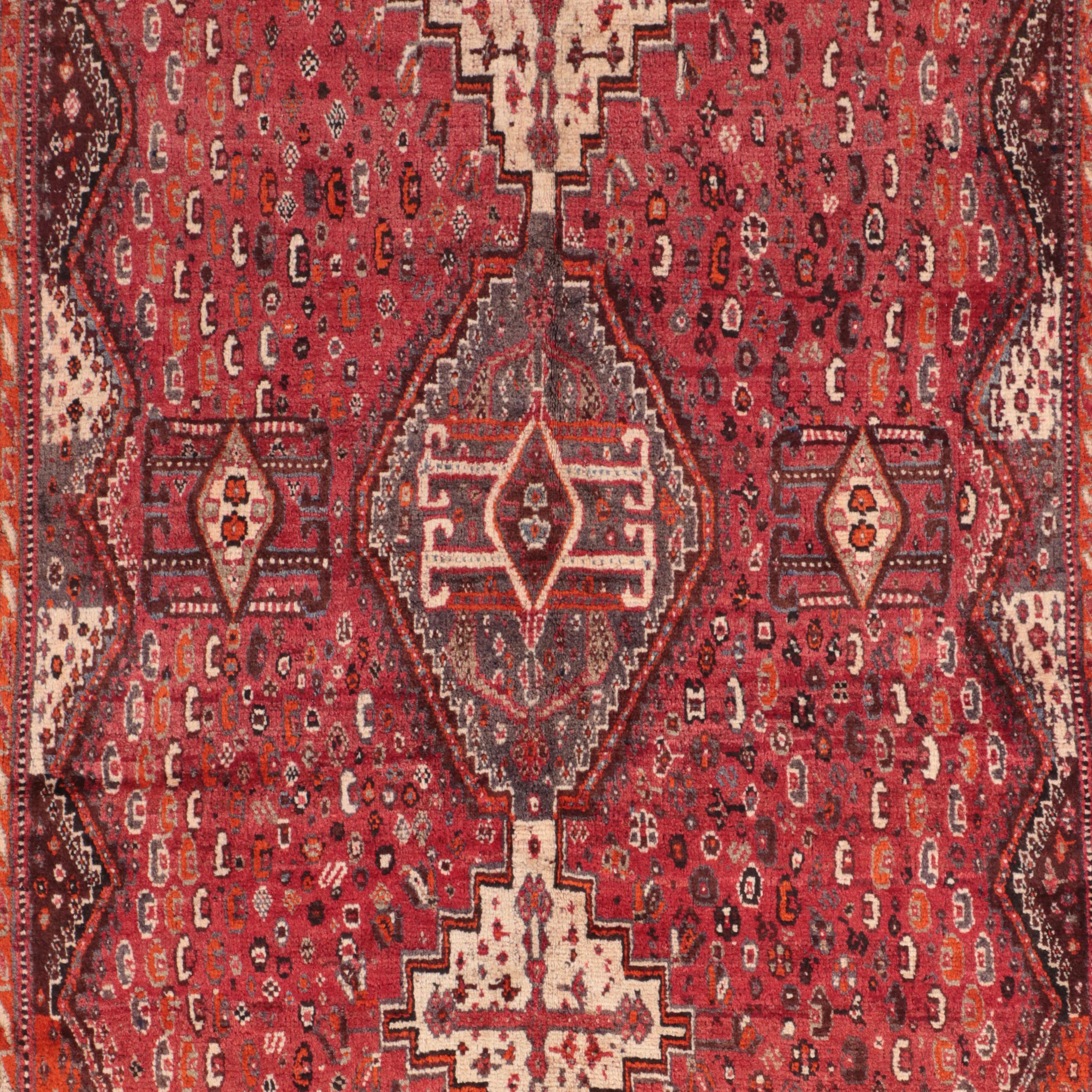 4'4 x 9'5 Hand-Knotted Persian Abadeh Long Rug