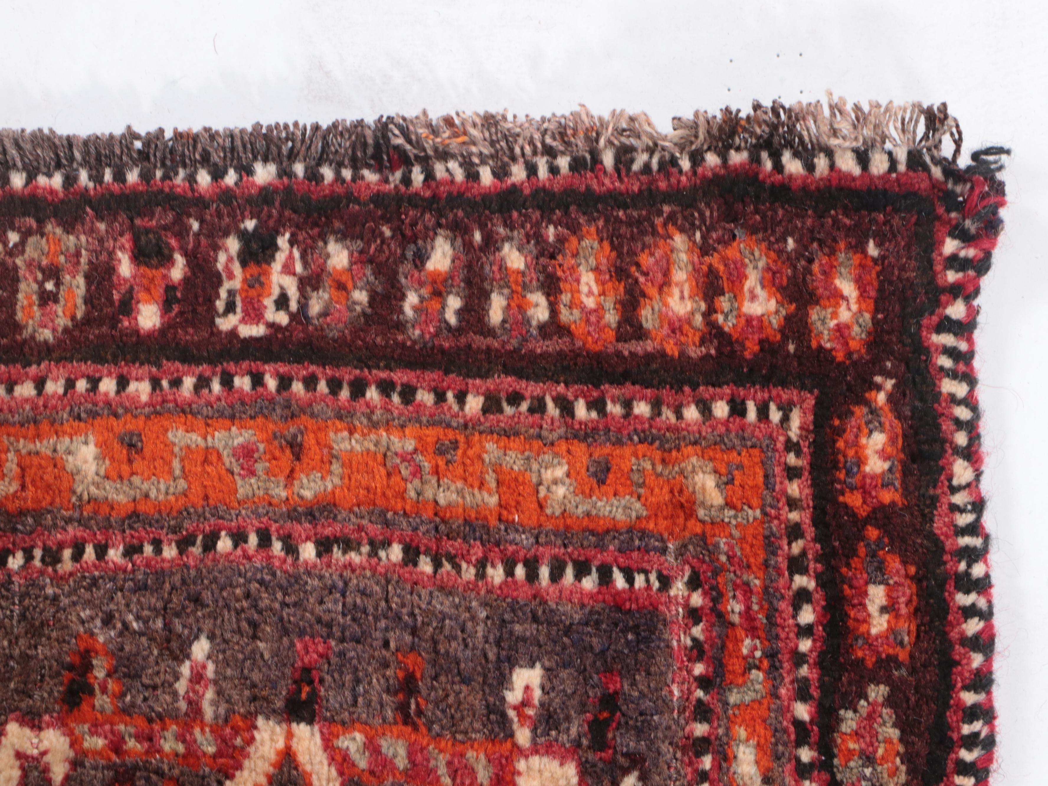 4'4 x 9'5 Hand-Knotted Persian Abadeh Long Rug