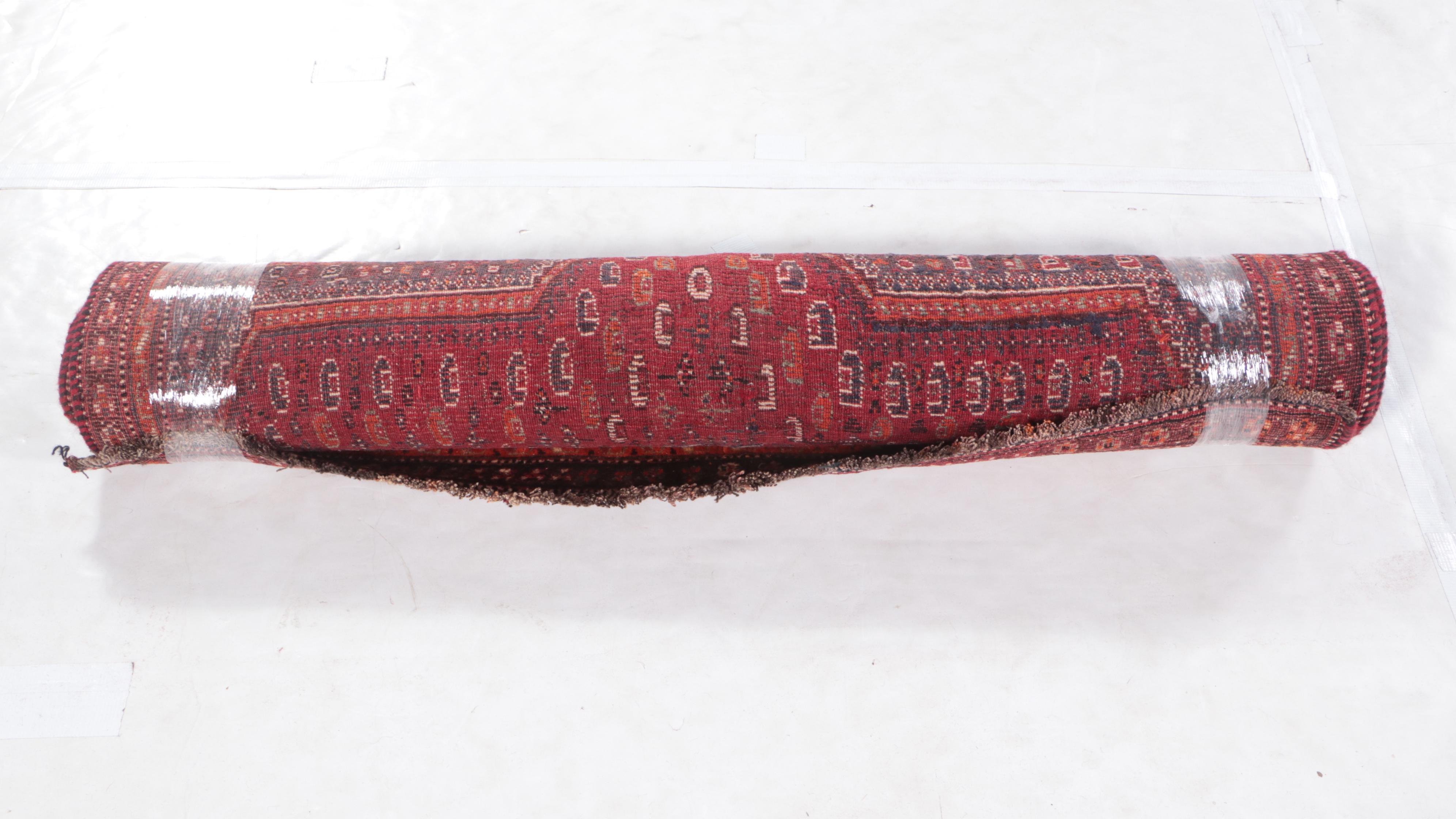 4'4 x 9'5 Hand-Knotted Persian Abadeh Long Rug