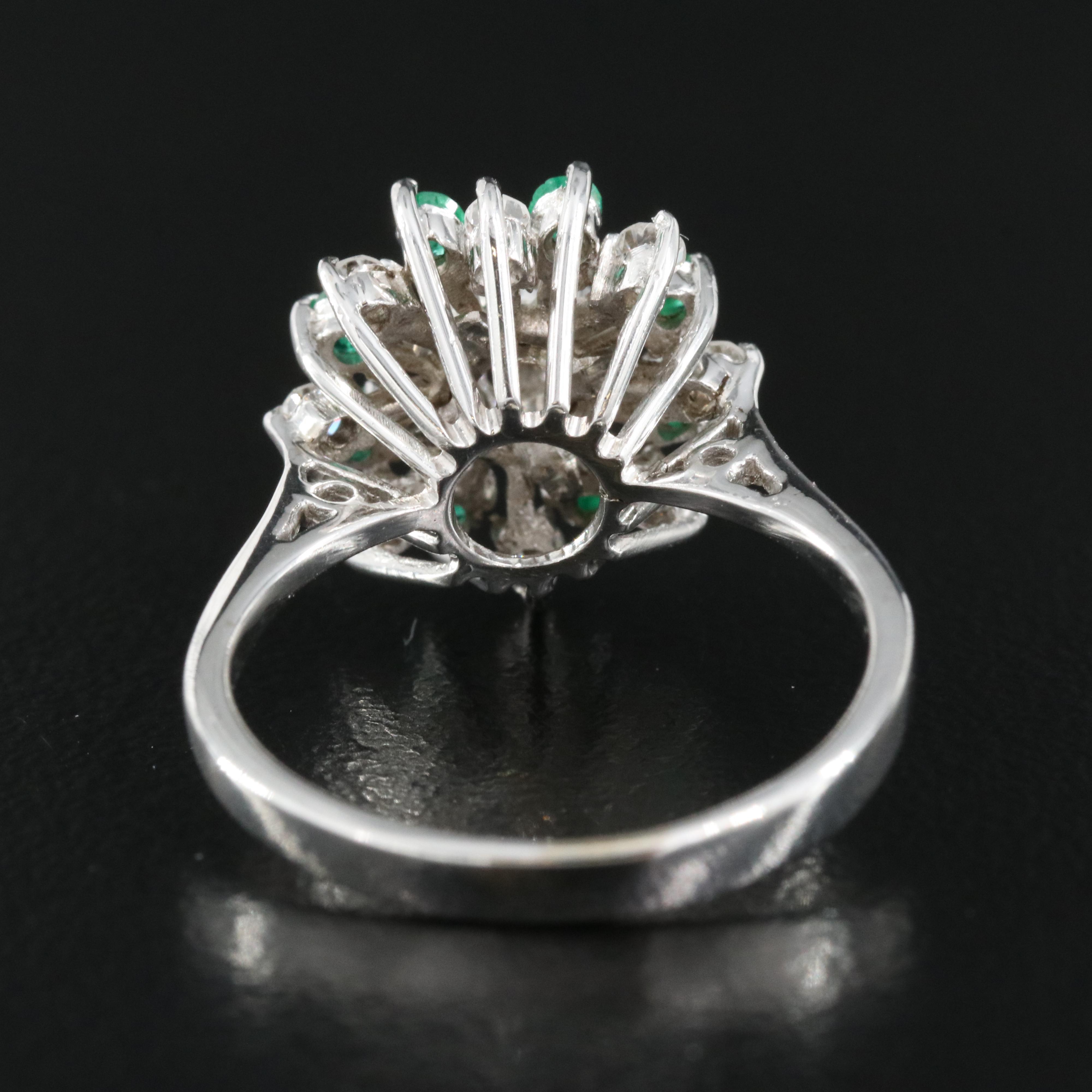 18K 0.33 CTW Diamond and Emerald Ring