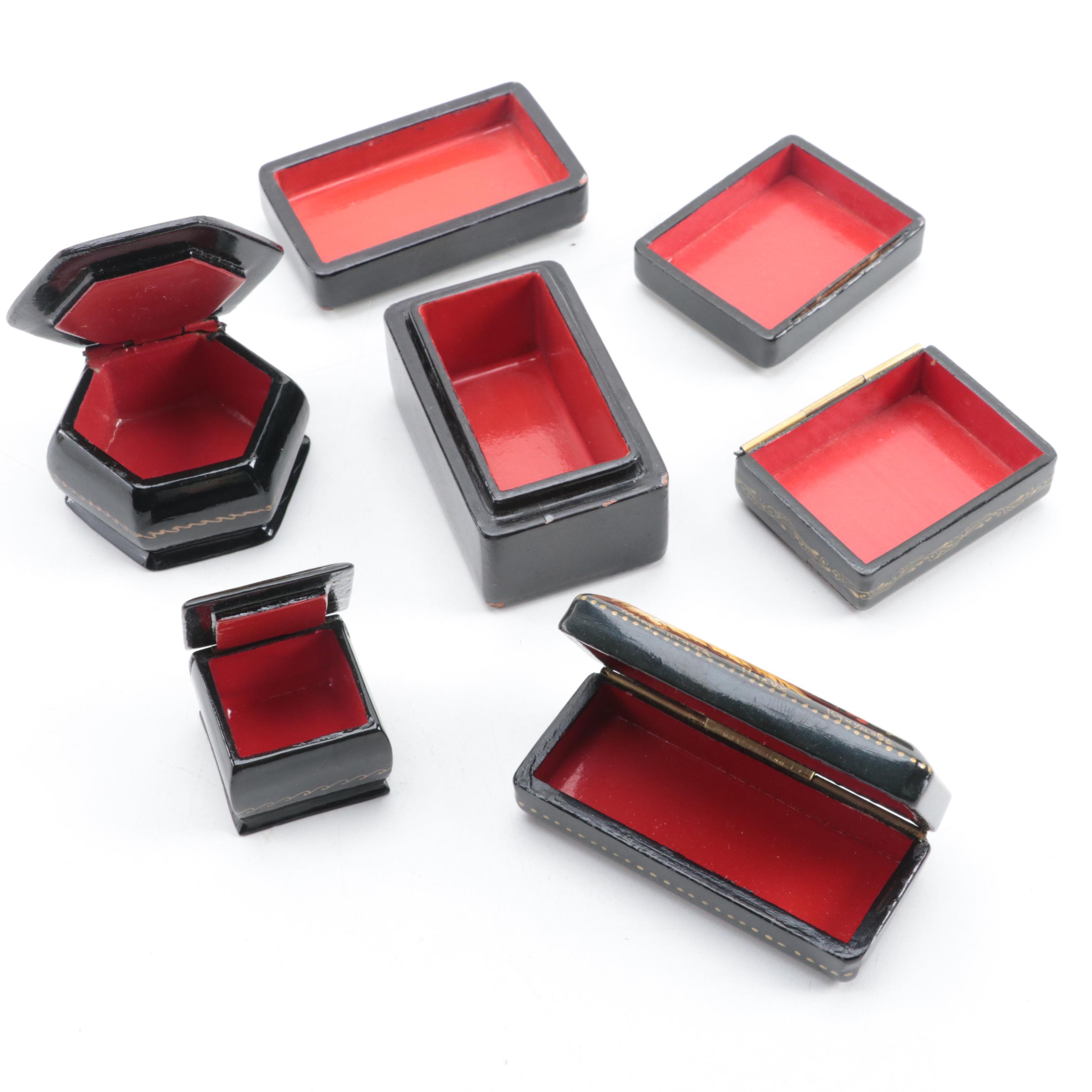 Russian Catching the Firebird and Other Lacquerware Boxes