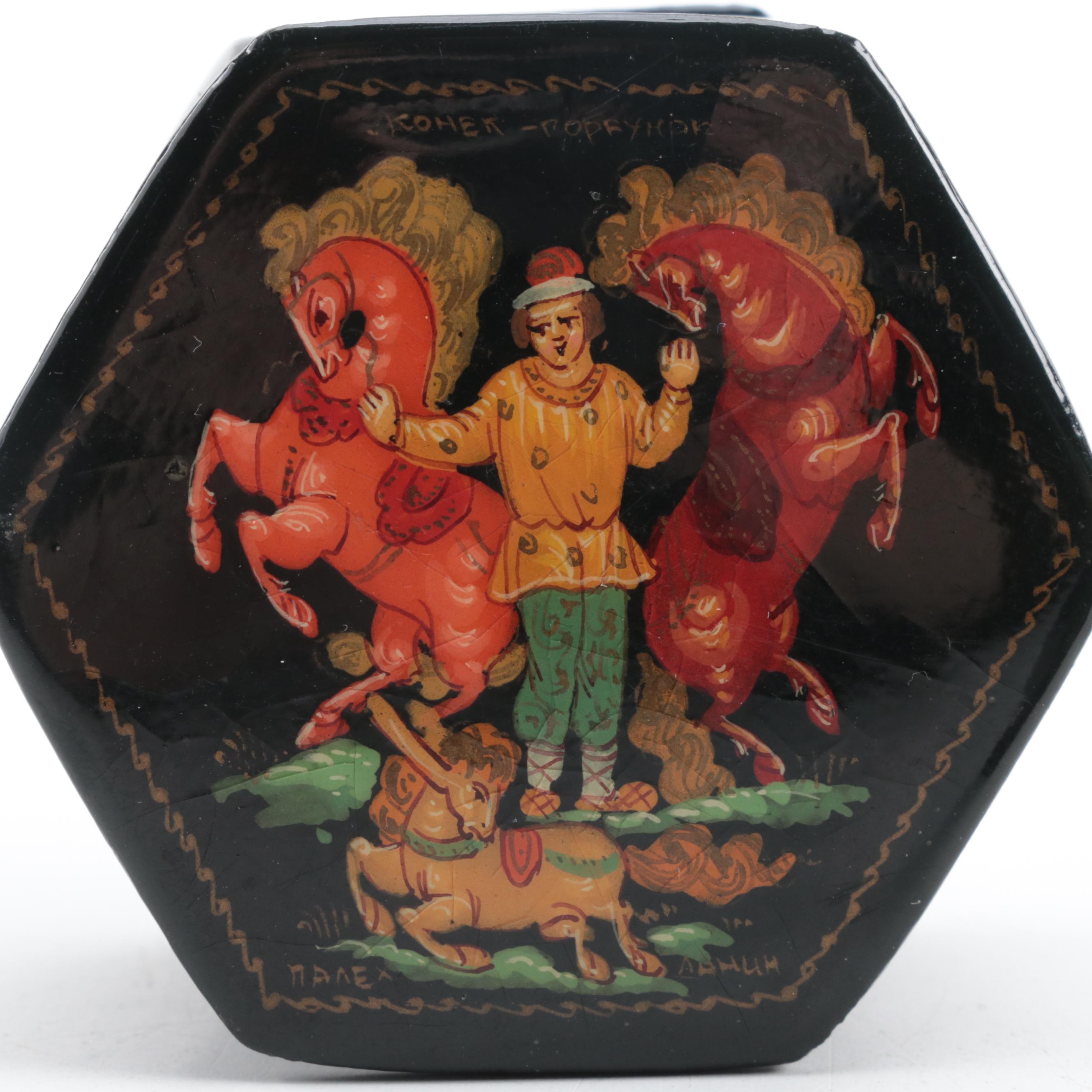 Russian Catching the Firebird and Other Lacquerware Boxes