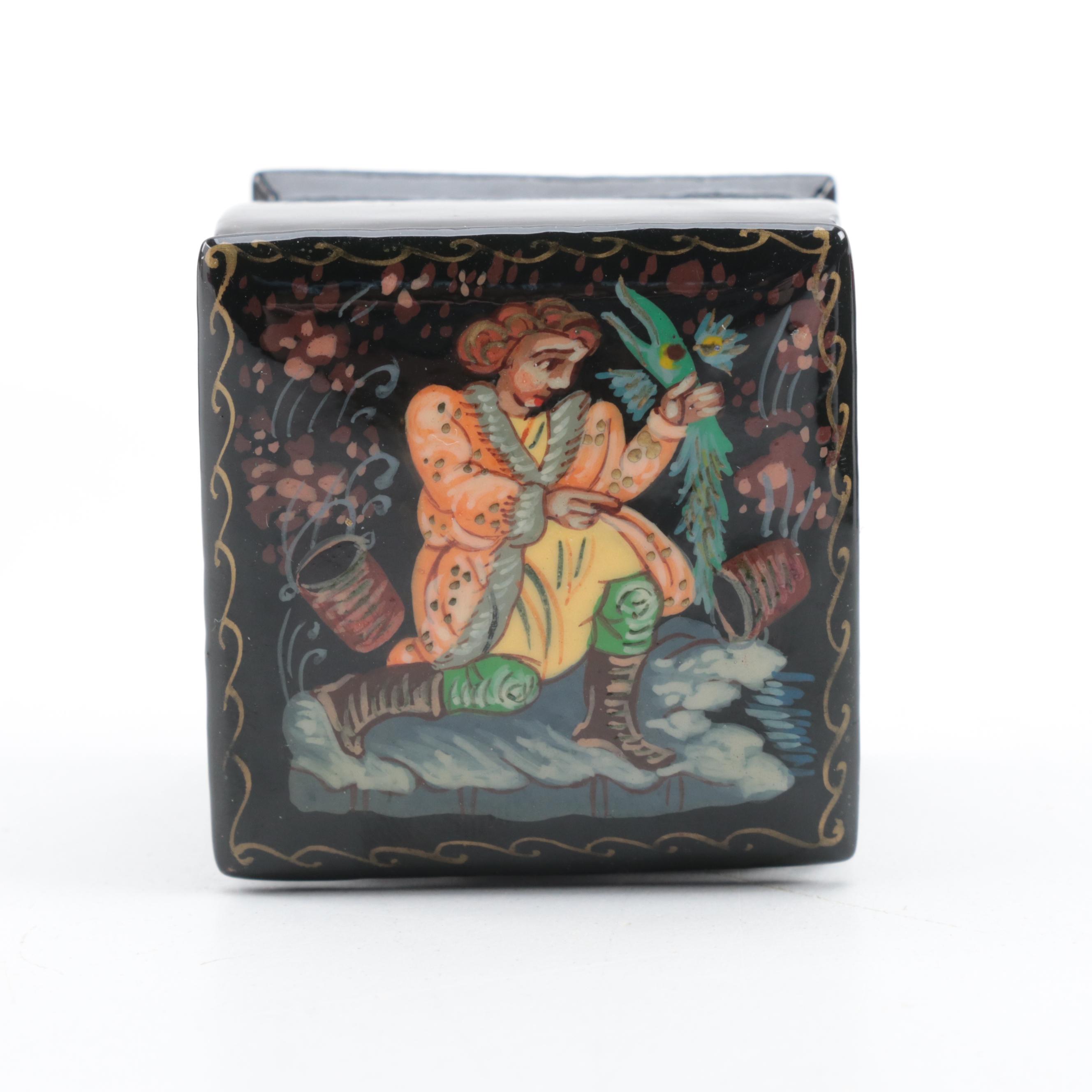 Russian Catching the Firebird and Other Lacquerware Boxes