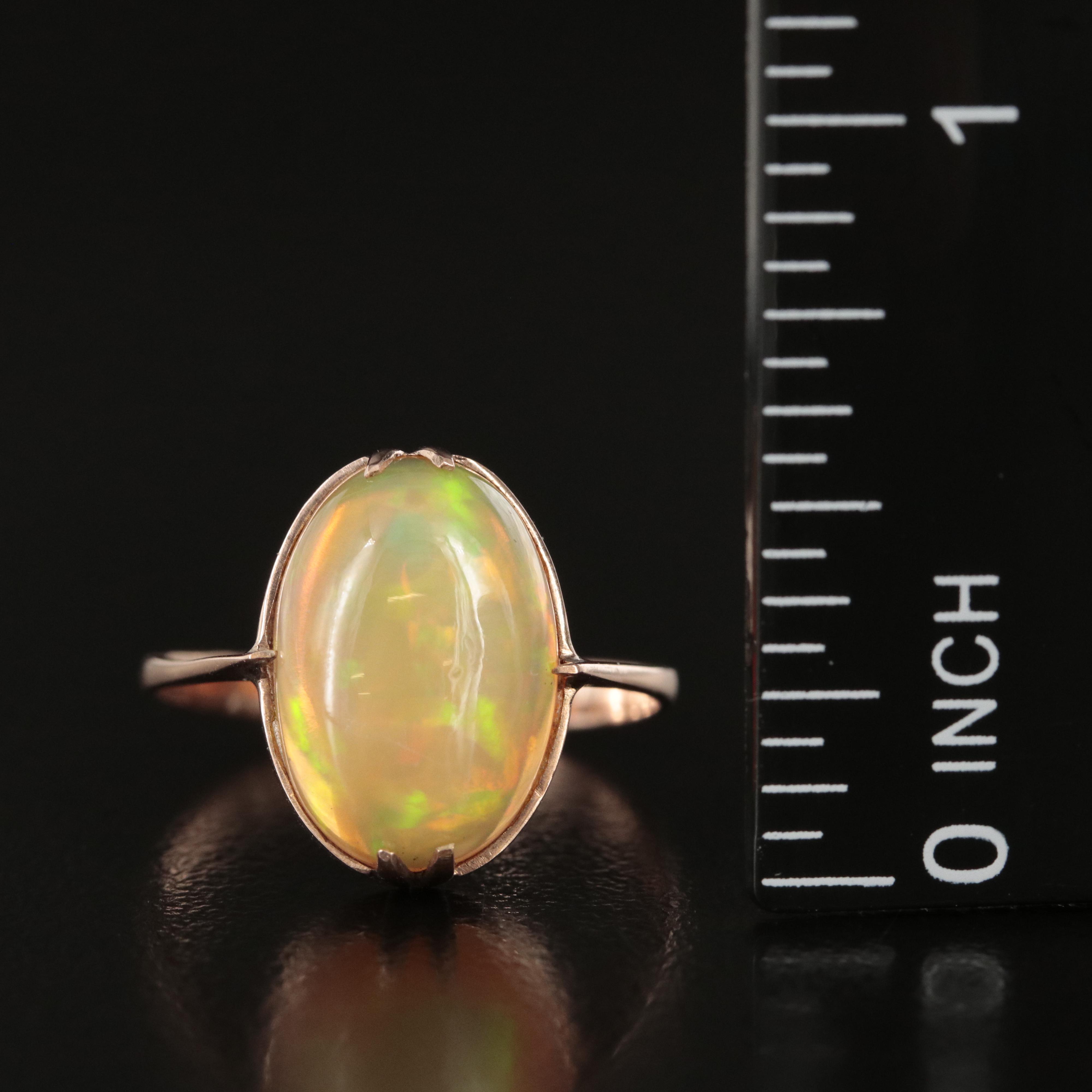 10K Rose Gold Opal Ring
