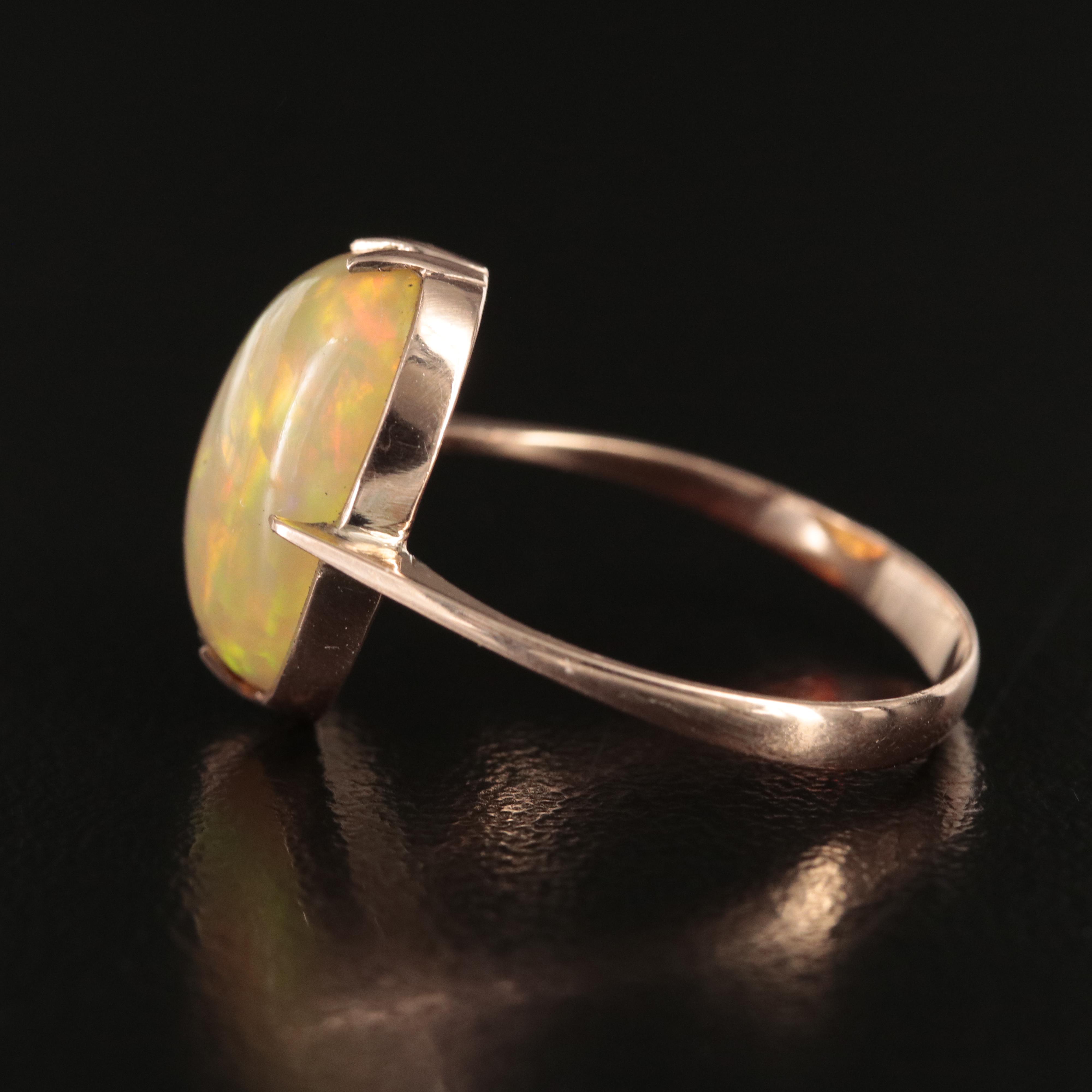10K Rose Gold Opal Ring