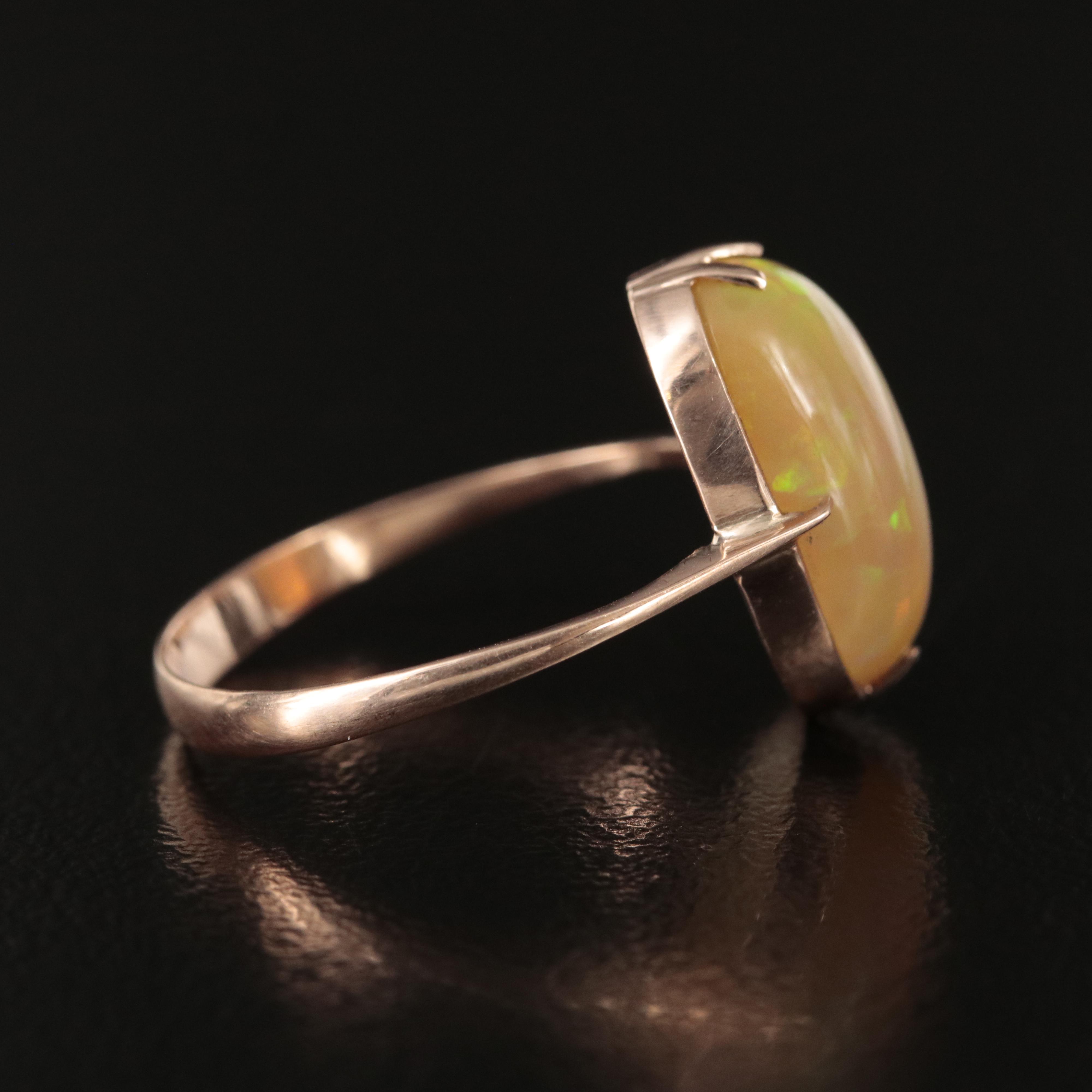 10K Rose Gold Opal Ring