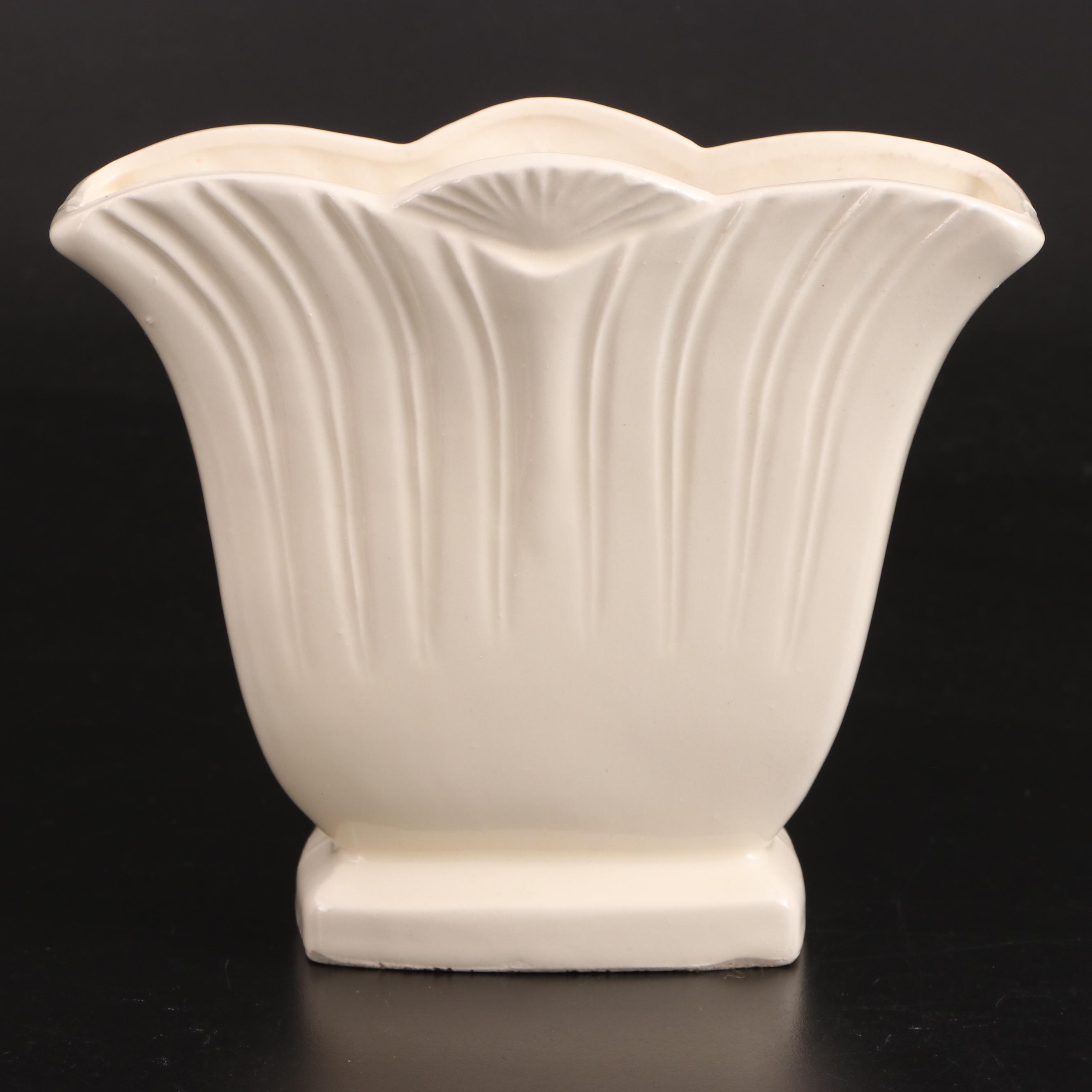 Robinson Ransbottom Pottery and Other White Ceramic Vases, Mid-20th Century