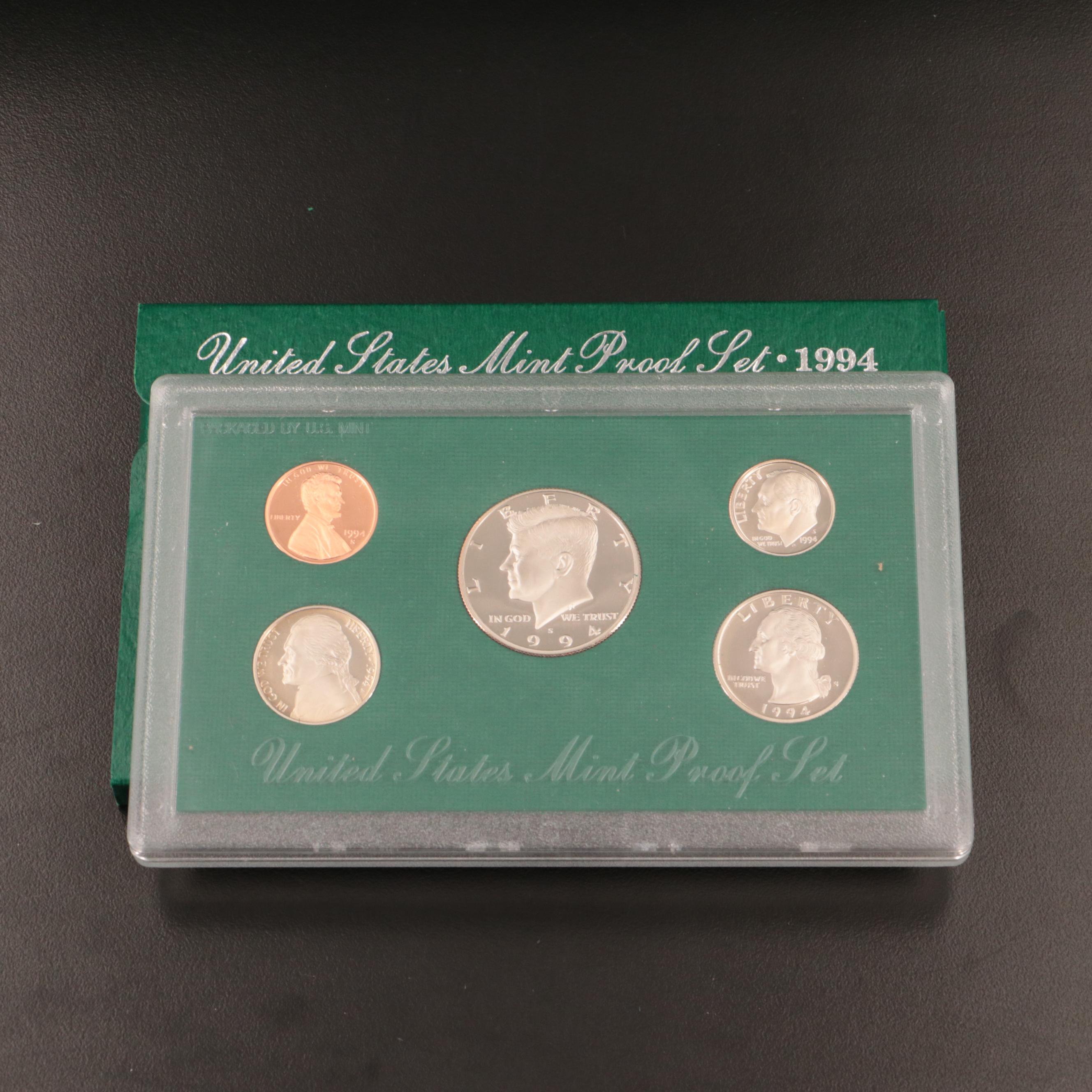 Twenty-One U.S. Mint Proof Sets Including Five 1995 Sets