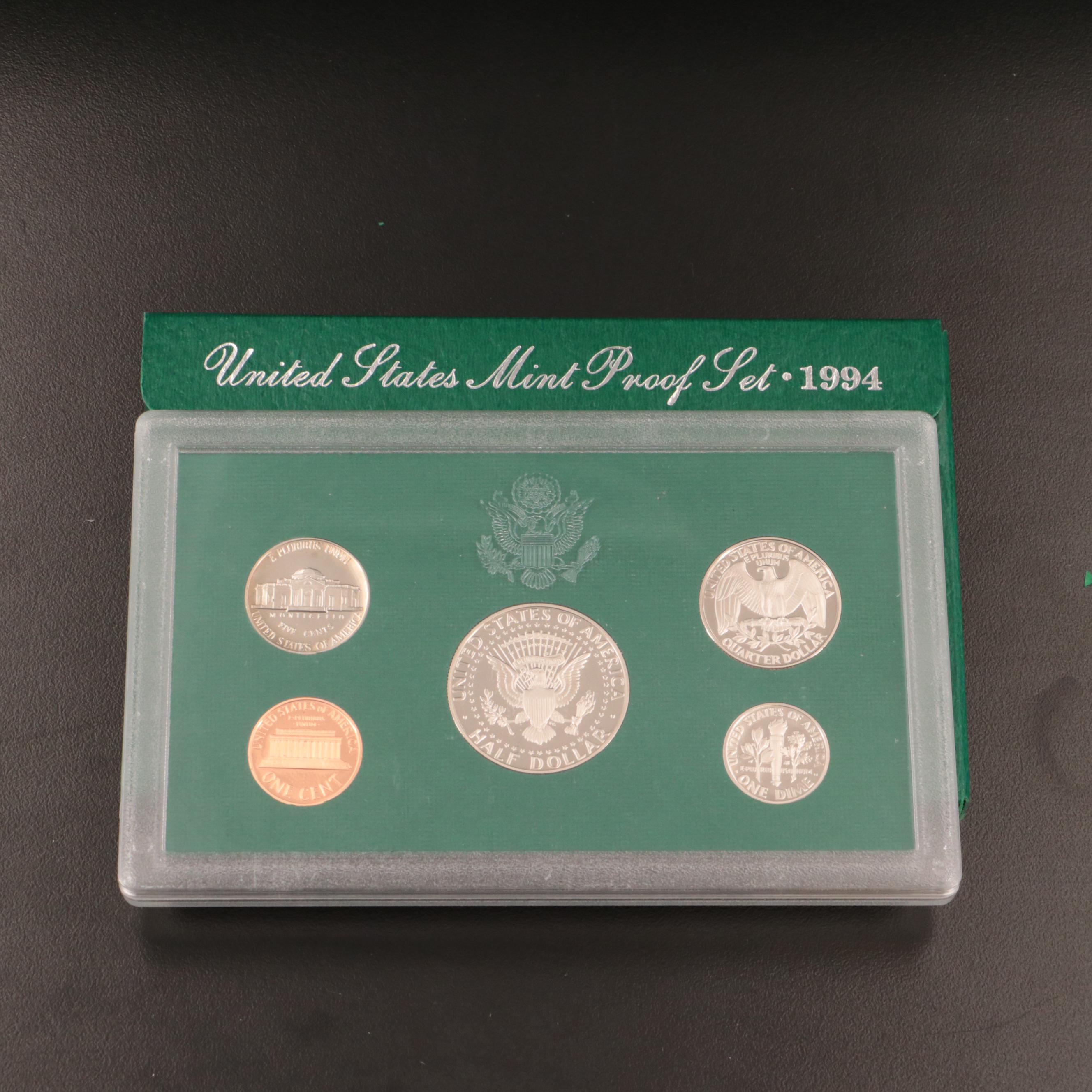 Twenty-One U.S. Mint Proof Sets Including Five 1995 Sets