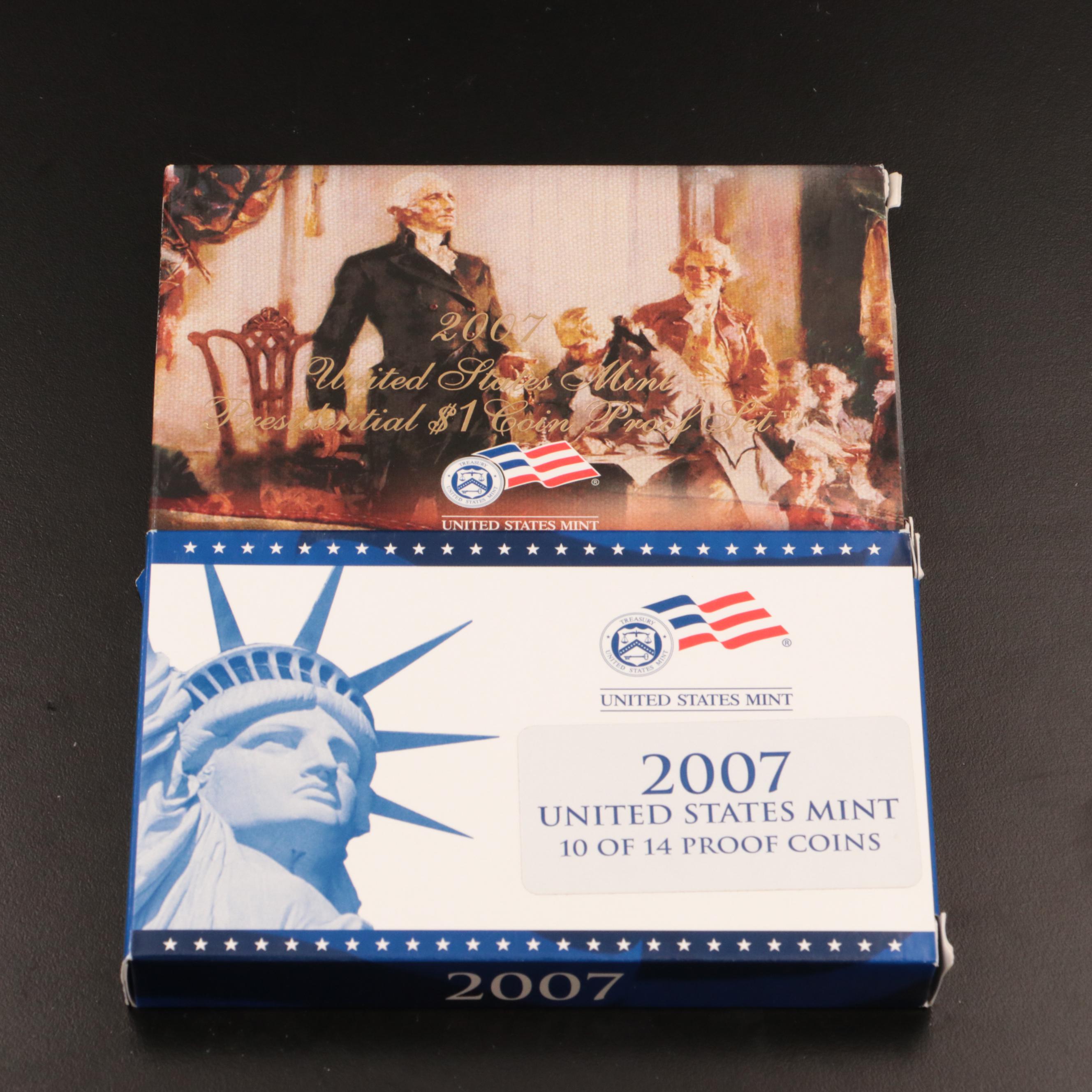 Five U.S. Mint Proof Sets, 2007 to 2011