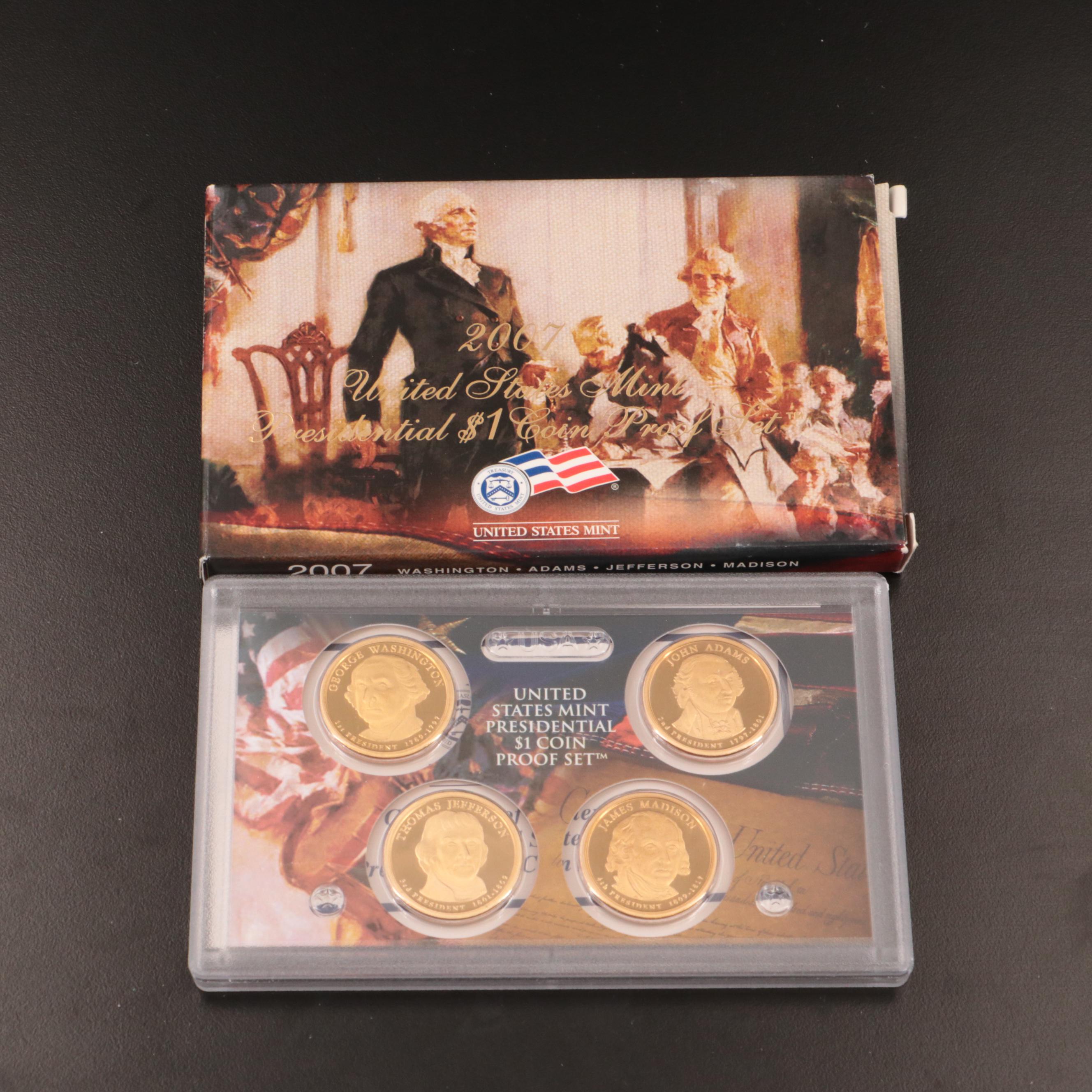 Five U.S. Mint Proof Sets, 2007 to 2011