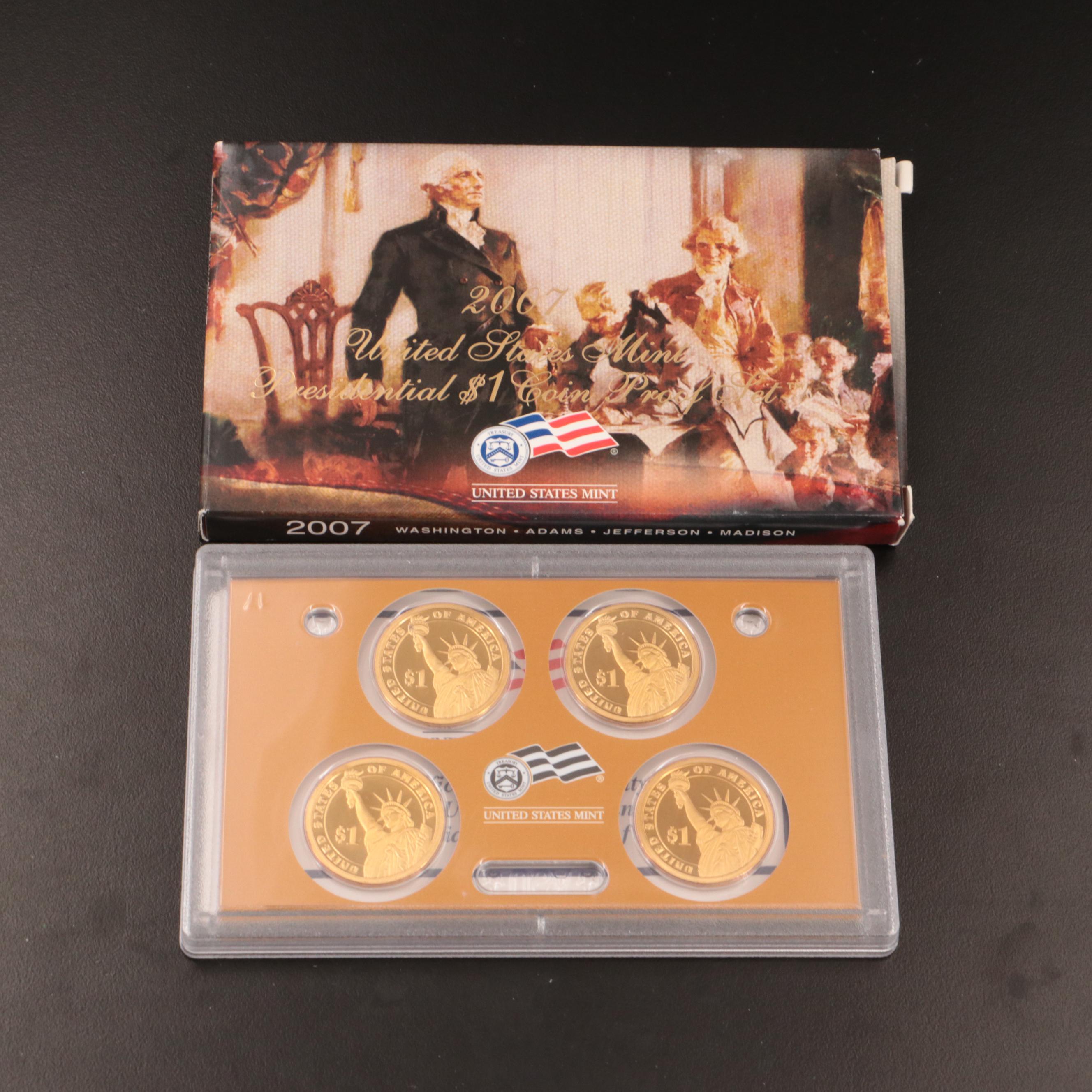 Five U.S. Mint Proof Sets, 2007 to 2011