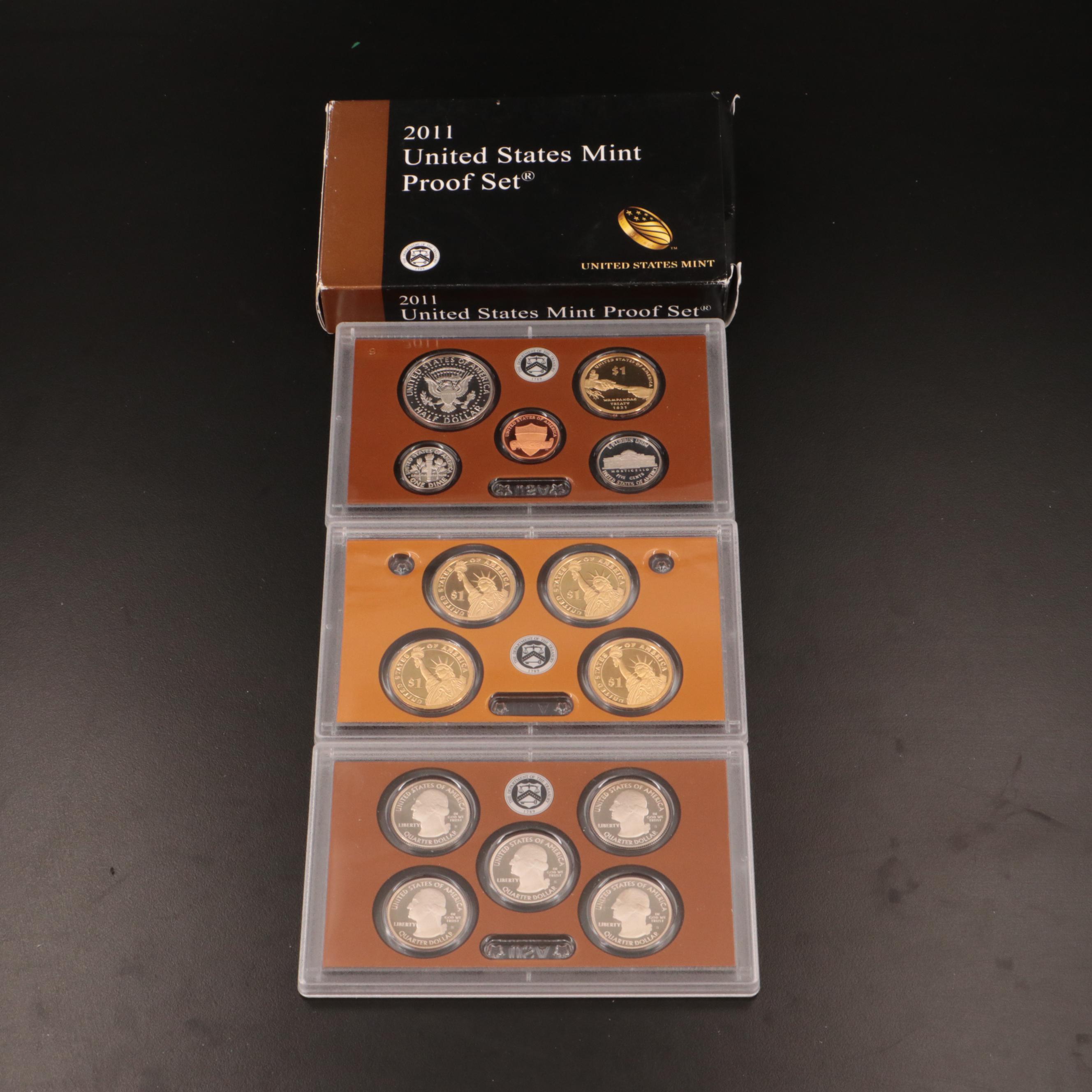 Five U.S. Mint Proof Sets, 2007 to 2011