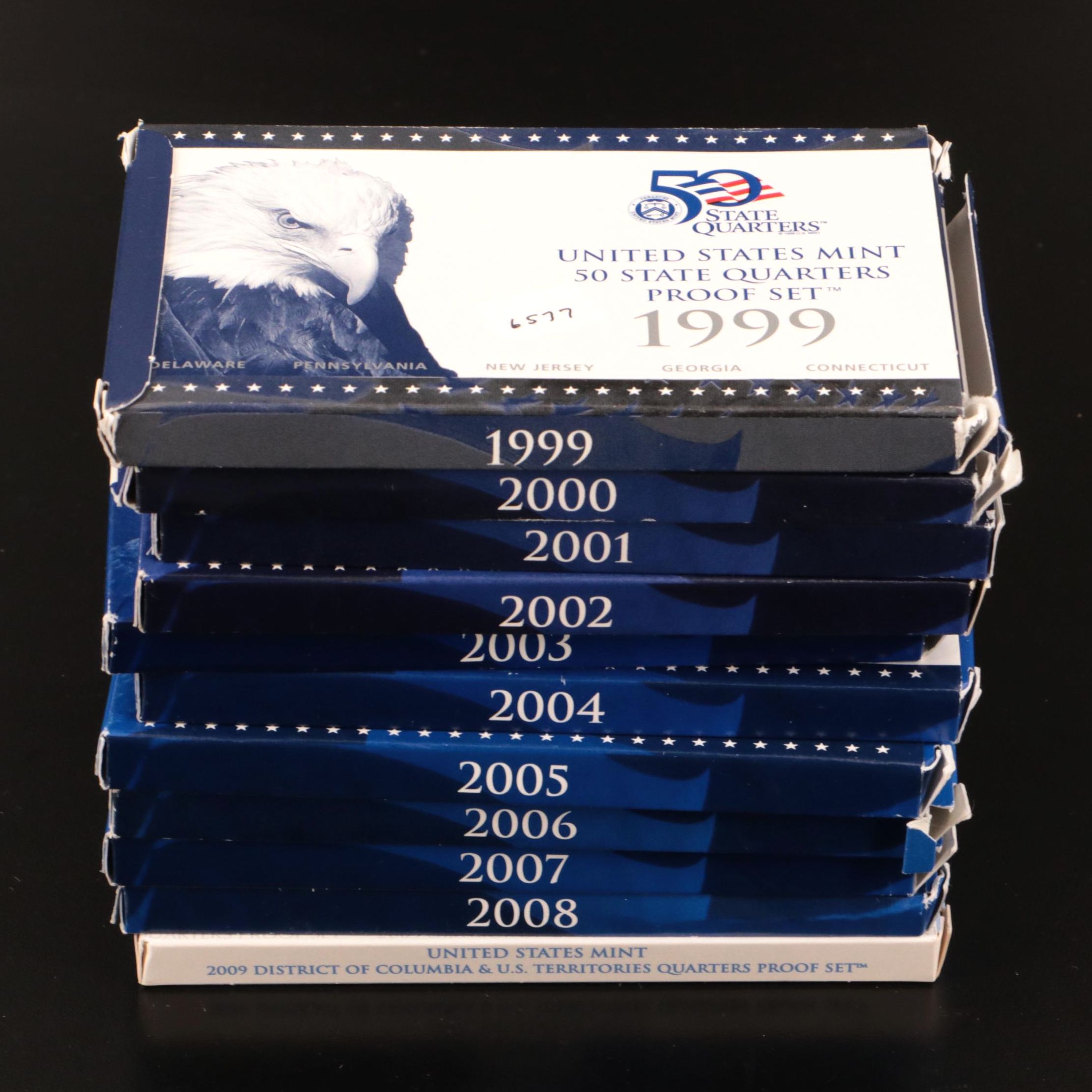 Complete Set of Eleven Statehood and Territories Quarters Proof Sets