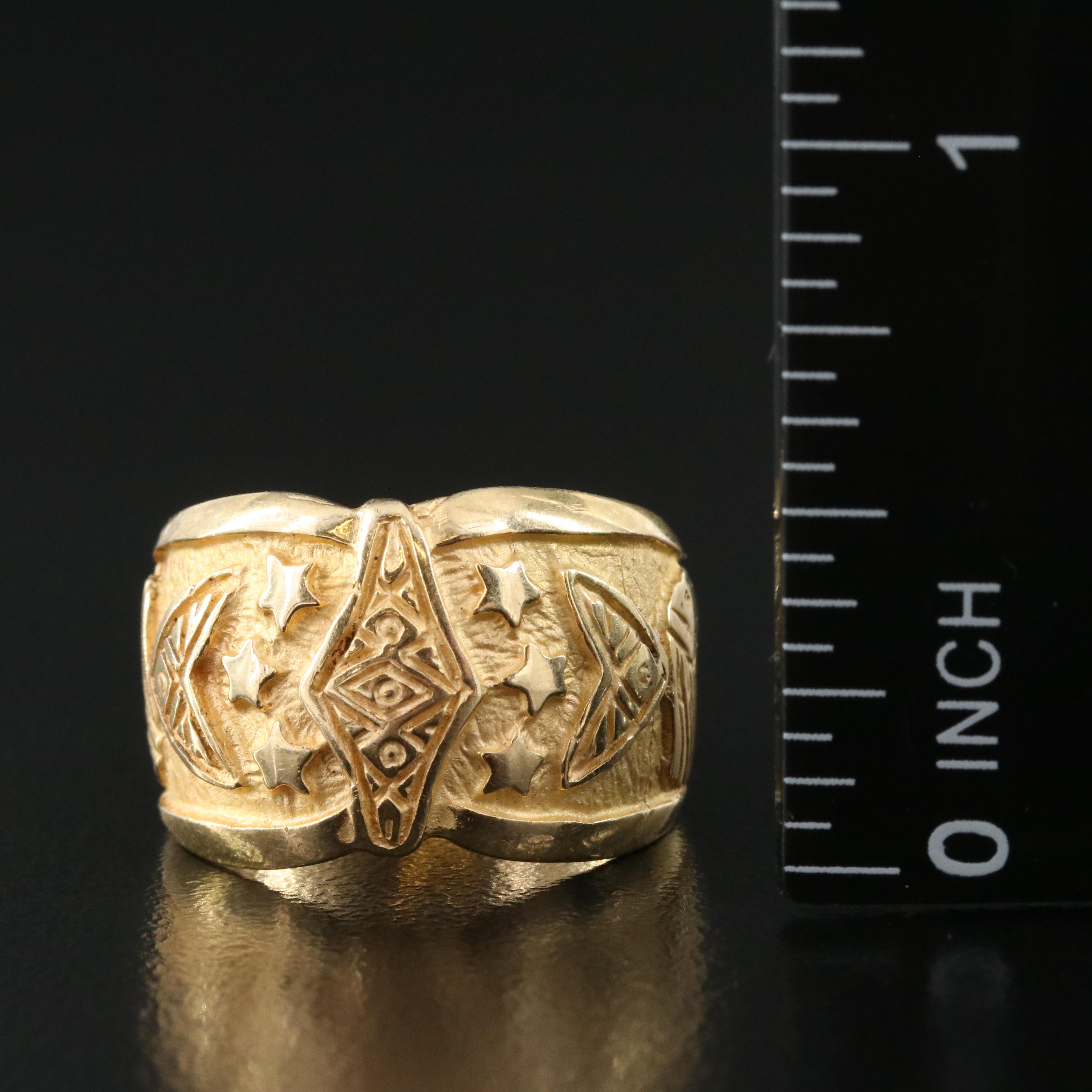 Italian 14K Patterned Band