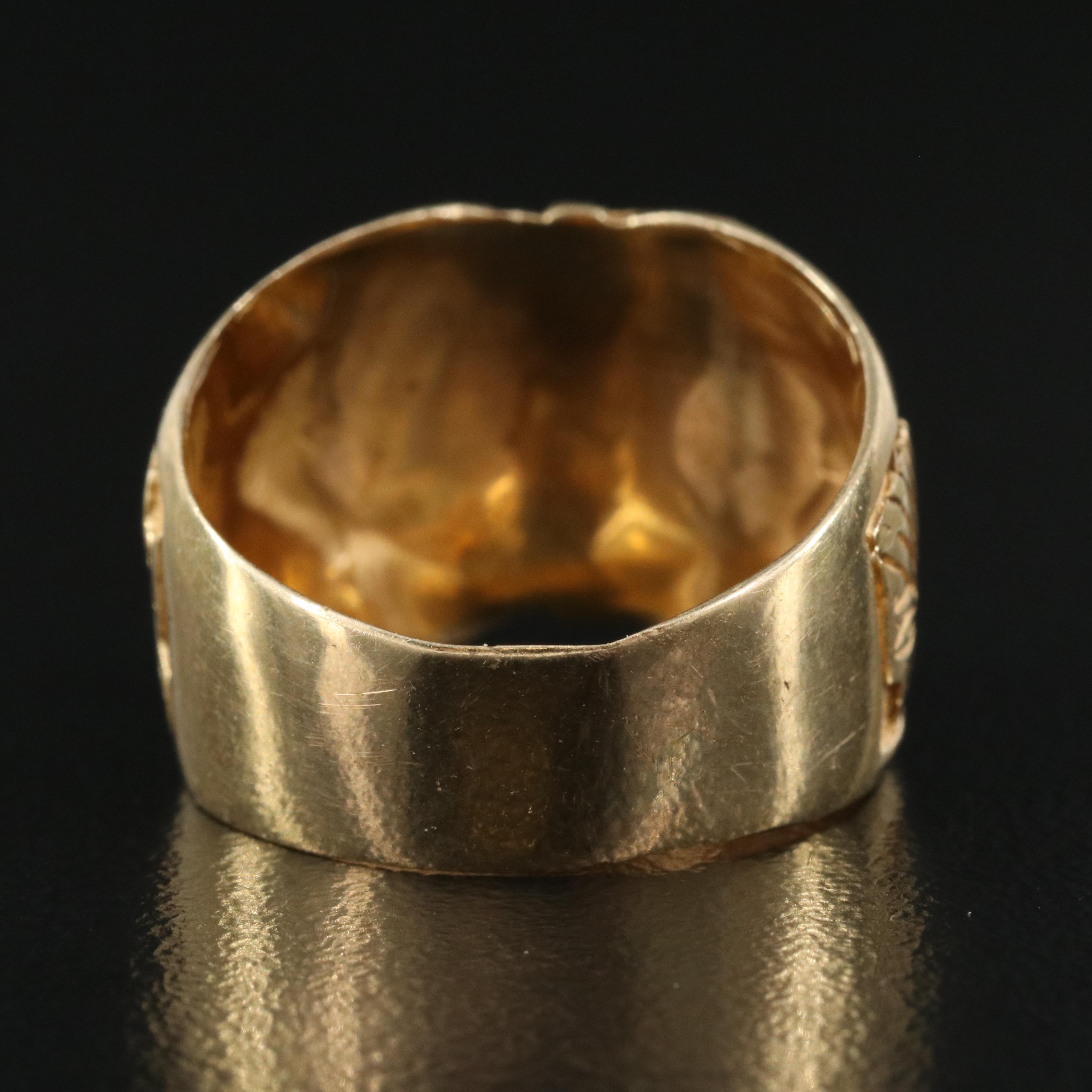 Italian 14K Patterned Band