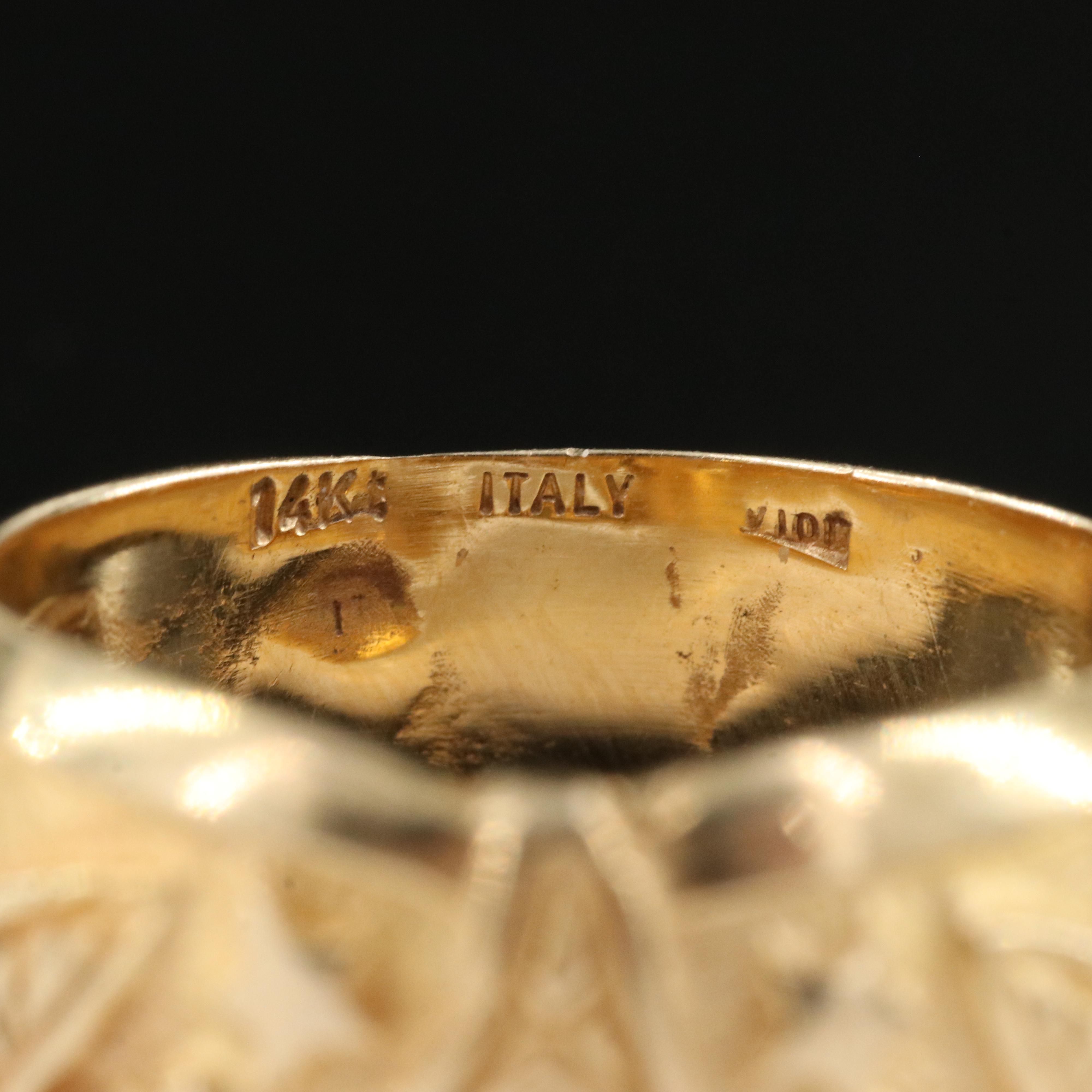 Italian 14K Patterned Band
