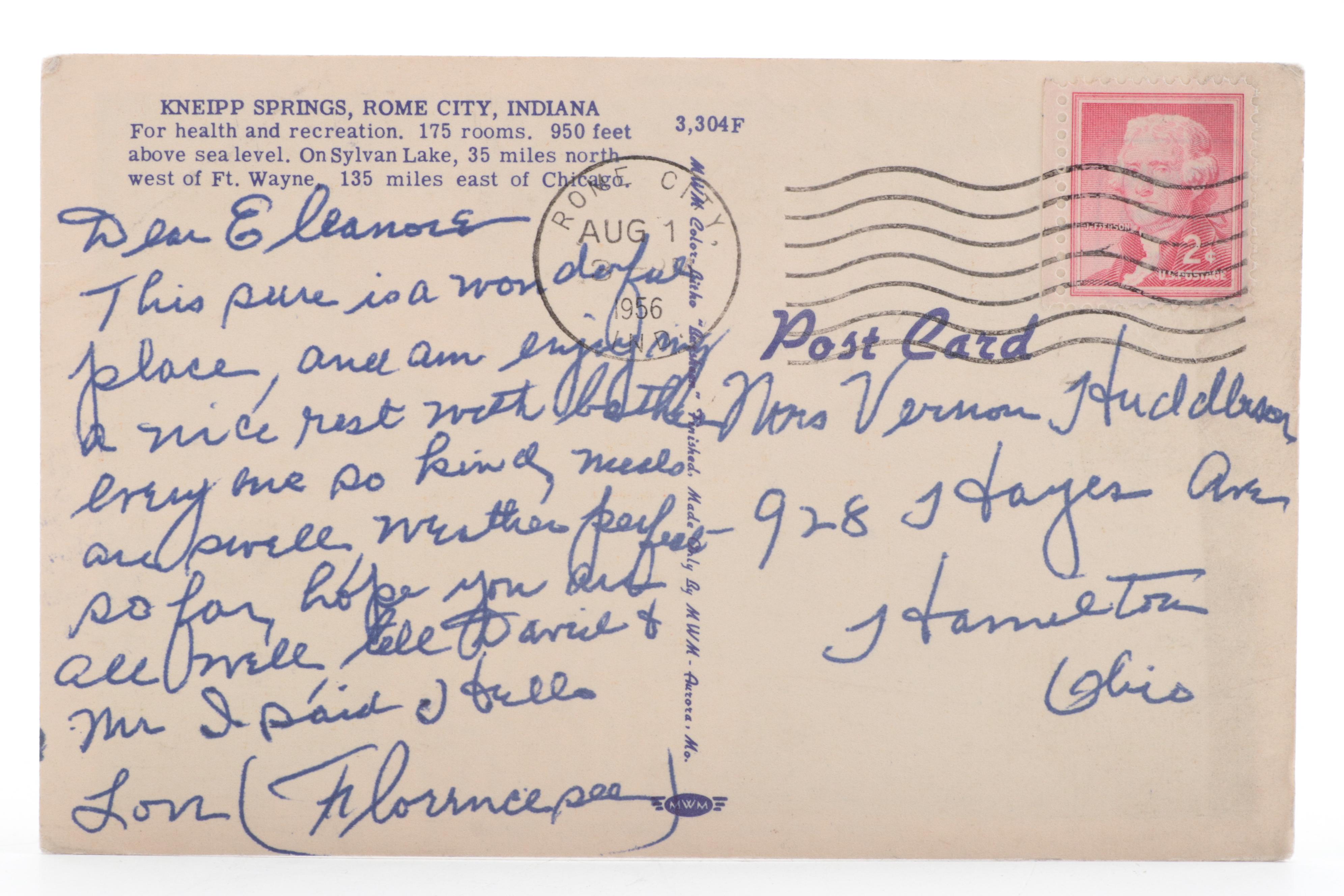 Ohio, Montana, Indiana, New York, Missouri, and Other Souvenir Postcards