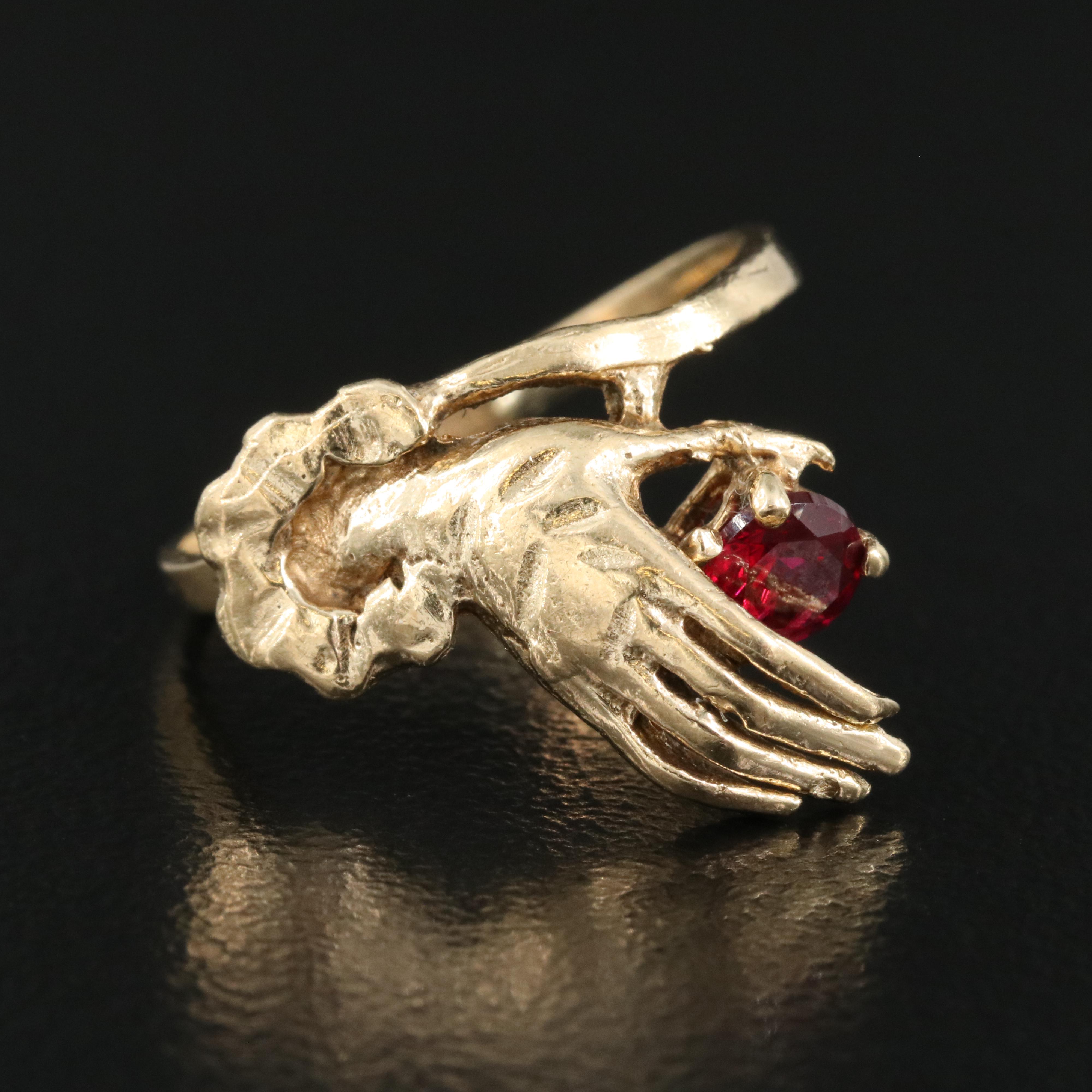 10K Ruby Hand Ring