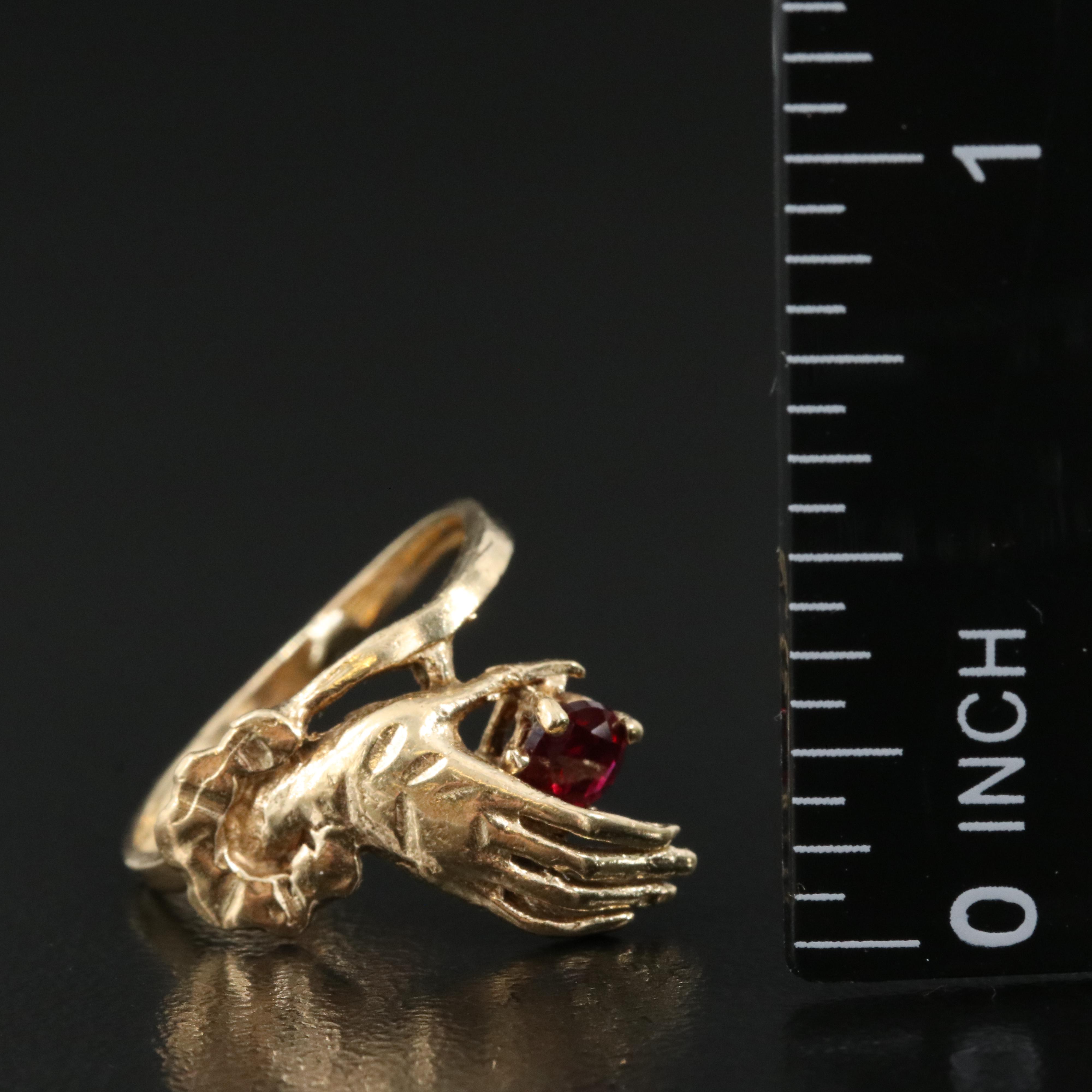 10K Ruby Hand Ring