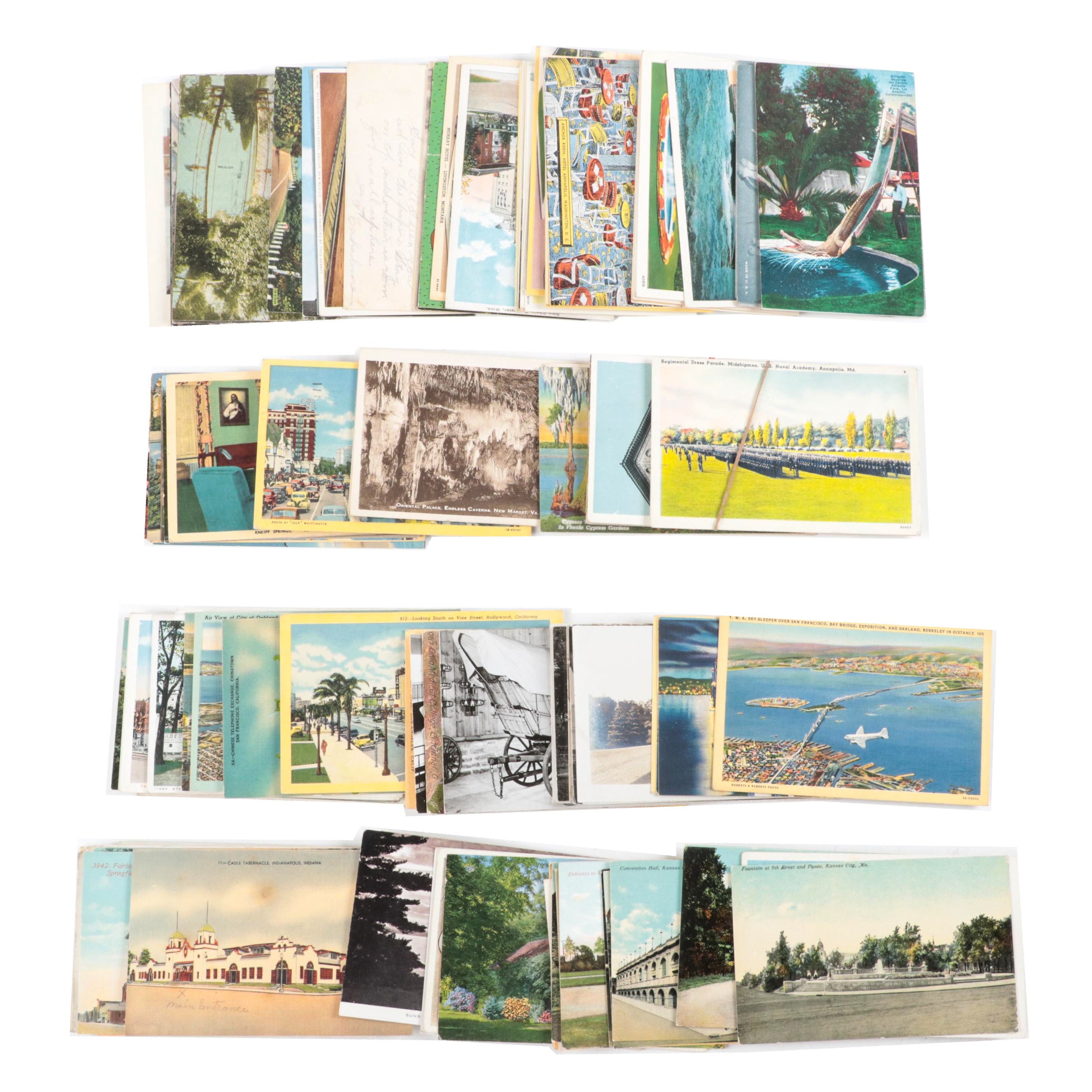 Ohio, Montana, Indiana, New York, Missouri, and Other Souvenir Postcards