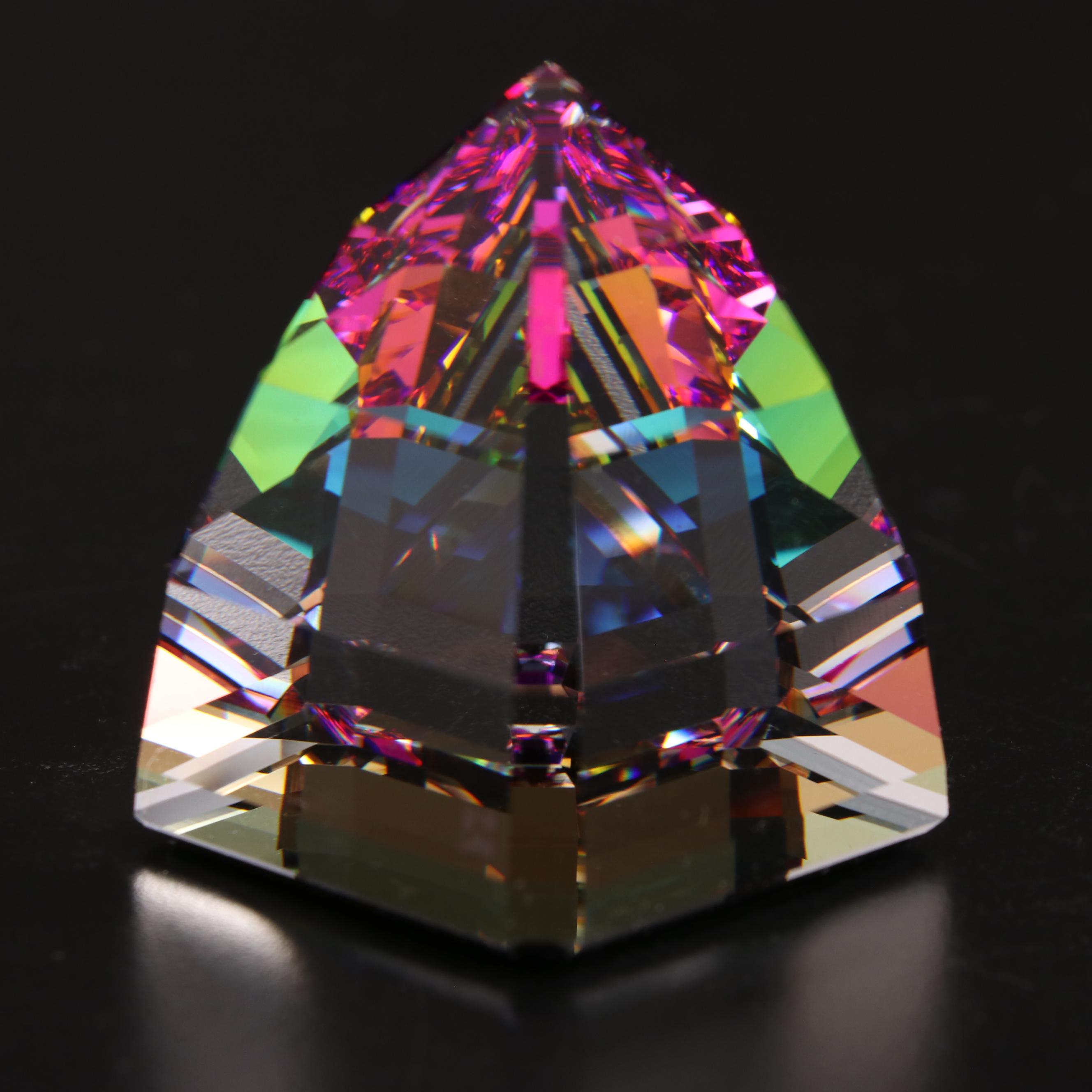 Swarovski Crystal Tulip Figurine with Pyramid and Other Faceted Paperweights